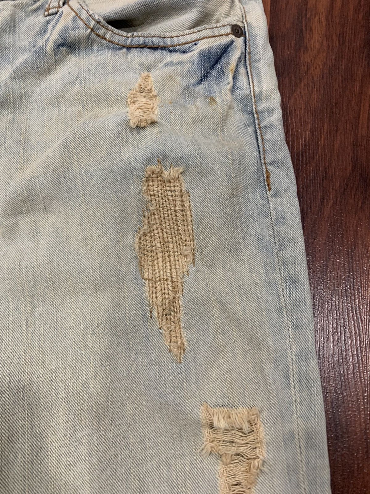 GOA Vintage Distressed Flared Goa Jeans Size 34" / US 12 / IT 48 - 6 Thumbnail