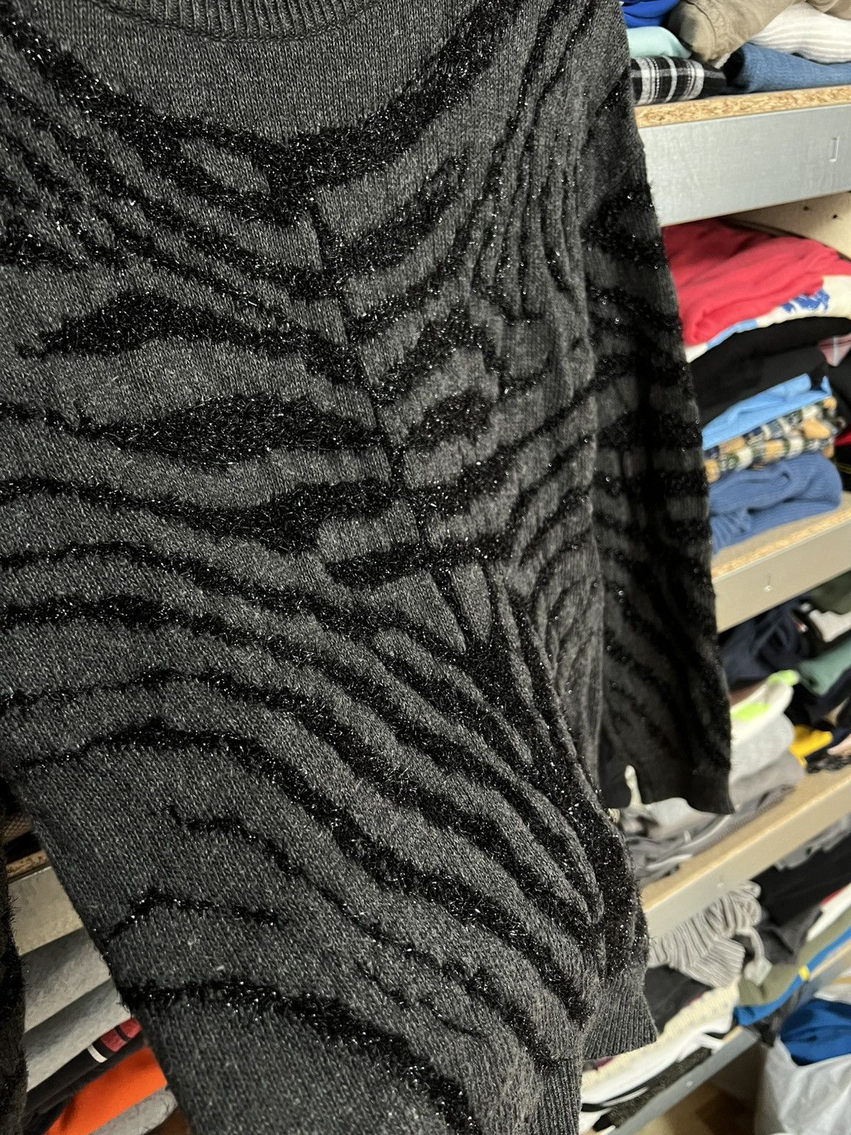 Diesel Women’s Vintage Diesel Shimmered Metal Tiger Knit Sweater XS Size XS / US 0-2 / IT 36-38 - 4 Thumbnail