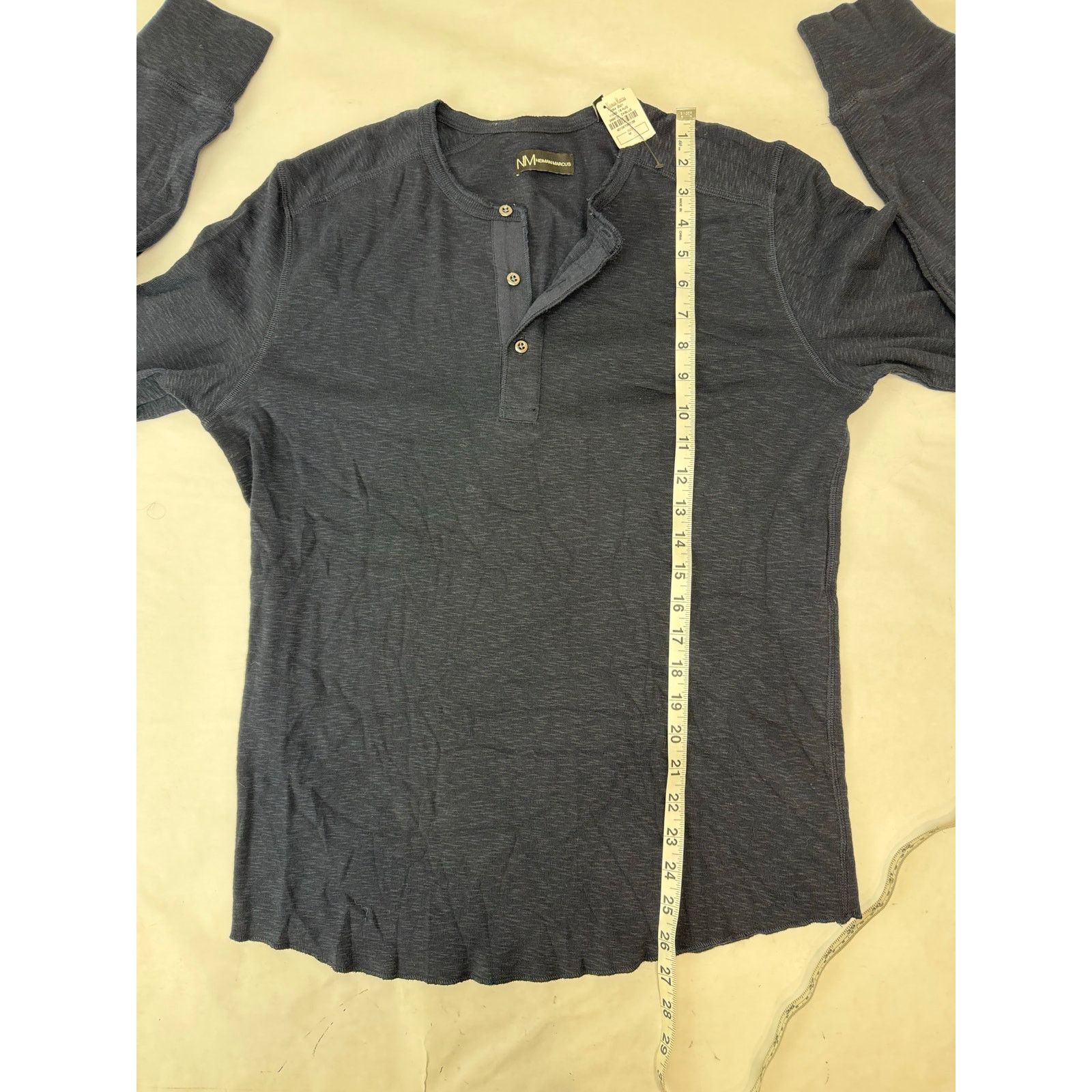 Neiman Marcus NWT Neiman Marcus Knit Henley Navy Blue - Men's Medium Size US M / EU 48-50 / 2 - 4 Thumbnail