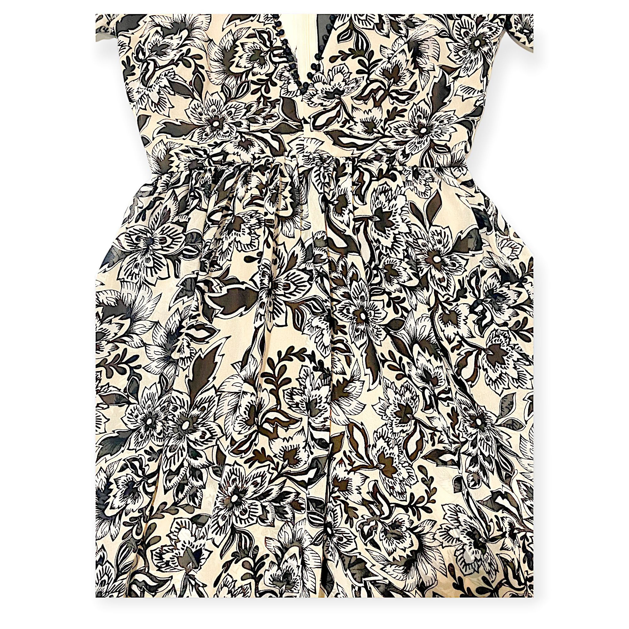 For Love & Lemons For Love & Lemons Grace Maxi Dress, Nude Floral Print, Size Size XS / US 0-2 / IT 36-38 - 5 Thumbnail