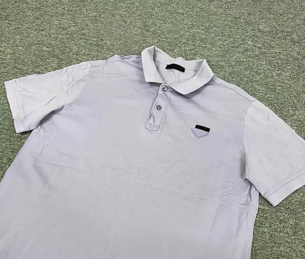 Prada Prada Triangle Logo Short Sleeve Polo Shirt J16 Size US XL / EU 56 / 4 - 3 Thumbnail