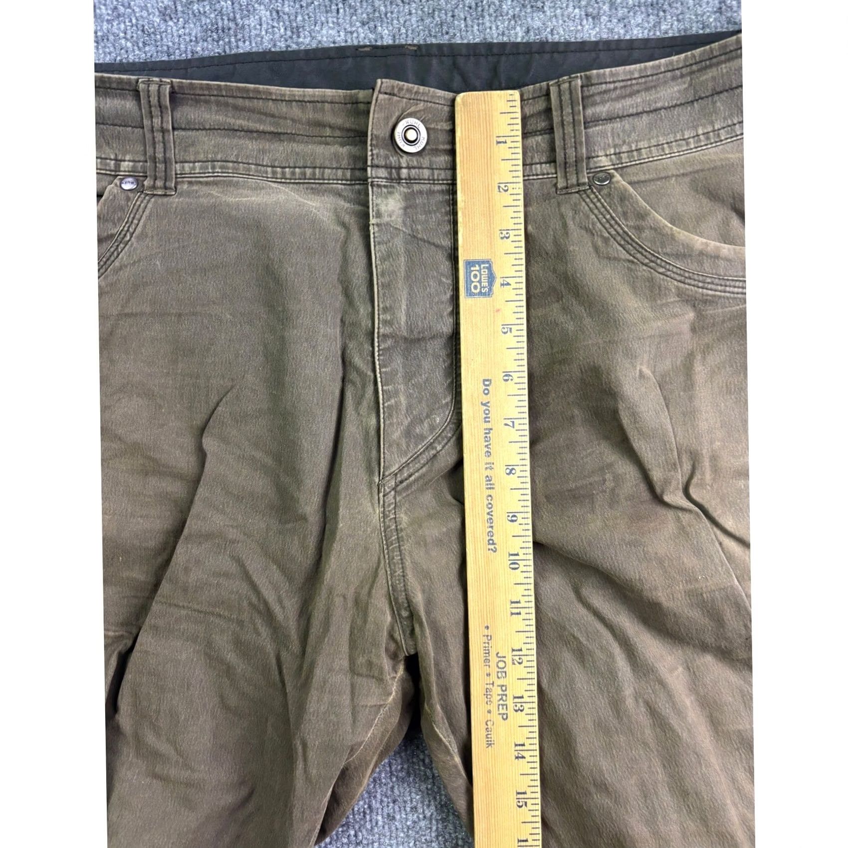 Vintage KUHL Rydr Pants Mens 40x30 Brown Vintage Patina Canvas Workwear Carpenter 5-Pocket Regular Mens/Boys Size US 40 / EU 56 - 5 Thumbnail