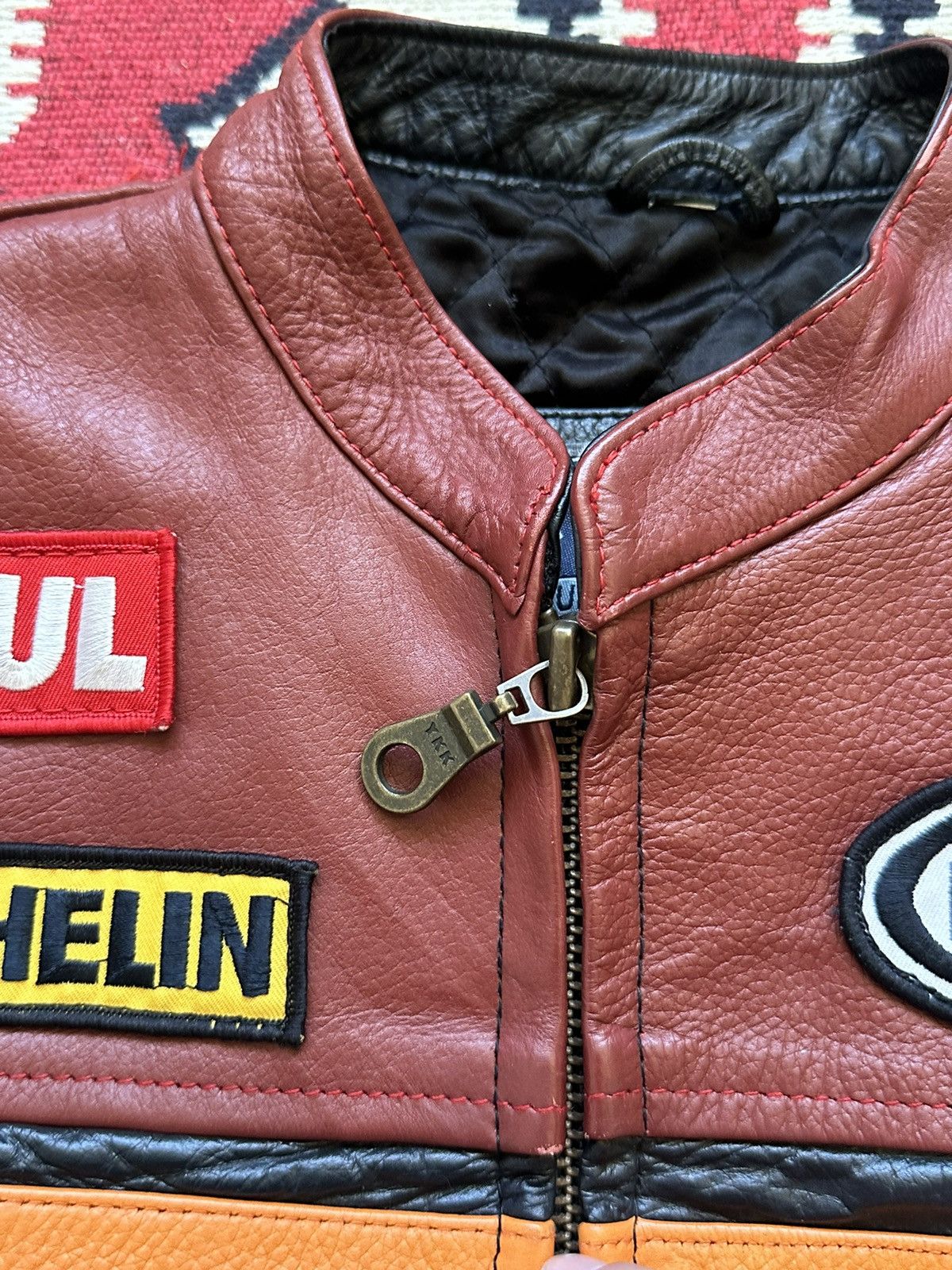 Vintage Crazy Vintage Red Bull Leather Jacket Size S / US 4 / IT 40 - 4 Thumbnail