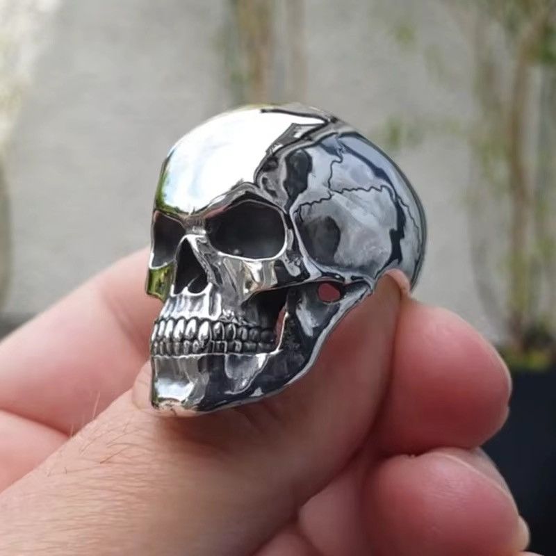 Jewelry × Vintage Retro Personality Skull Ring Size ONE SIZE - 2 Thumbnail