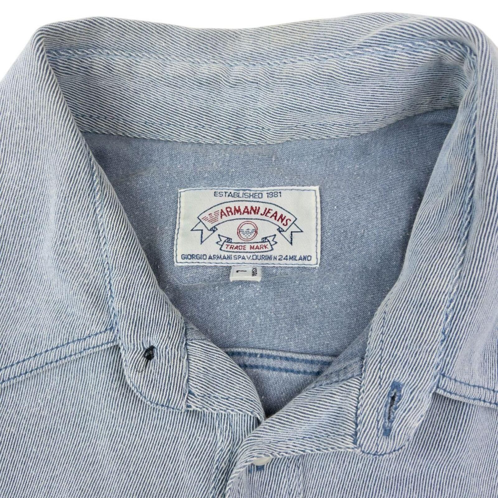 Other Vintage 90s Armani Jeans Long Sleeve Button Up Shirt Size L Size US L / EU 52-54 / 3 - 3 Thumbnail
