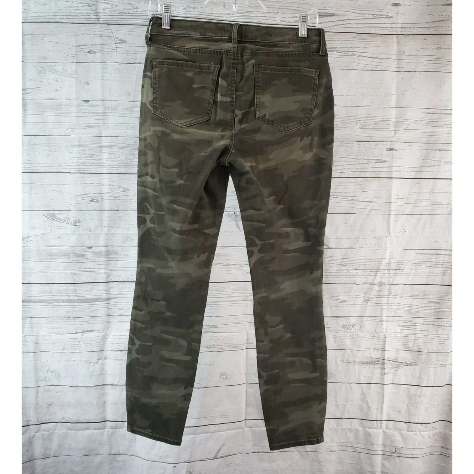 NYDJ NYDJ Ami Skinny Pants Sz 4 Green Camo Mid Rise Cotton Blend Womens Size 27" / US 4 / IT 40 - 3 Thumbnail