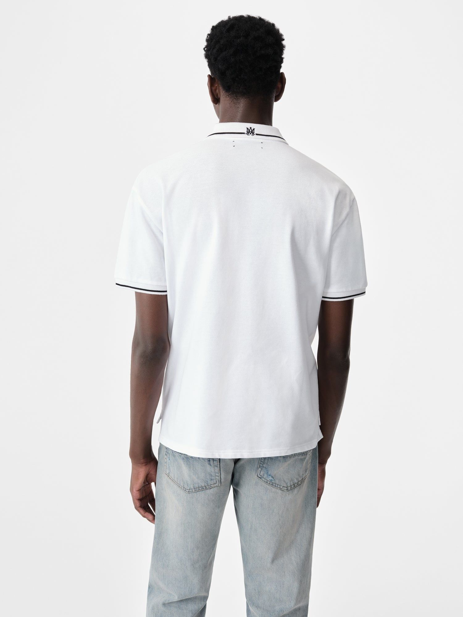 Amiri o1orln0326 Core Logo Polo Shirt in White Size US M / EU 48-50 / 2 - 4 Thumbnail