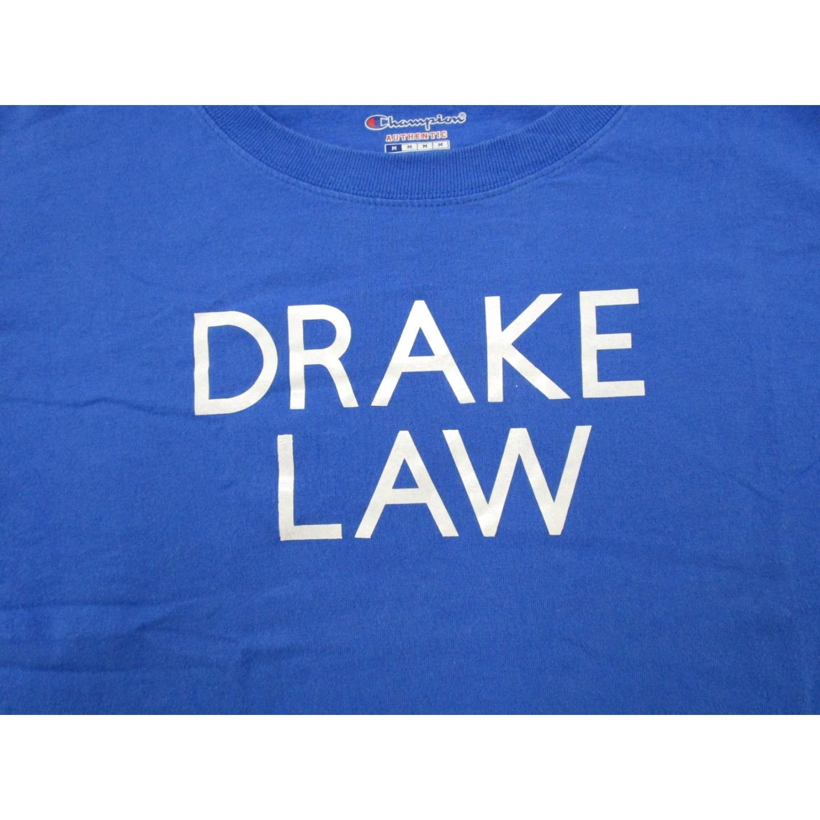 Champion Champion T-Shirt Mens Size M Blue University Spell Out Drake Law School Size US M / EU 48-50 / 2 - 2 Thumbnail