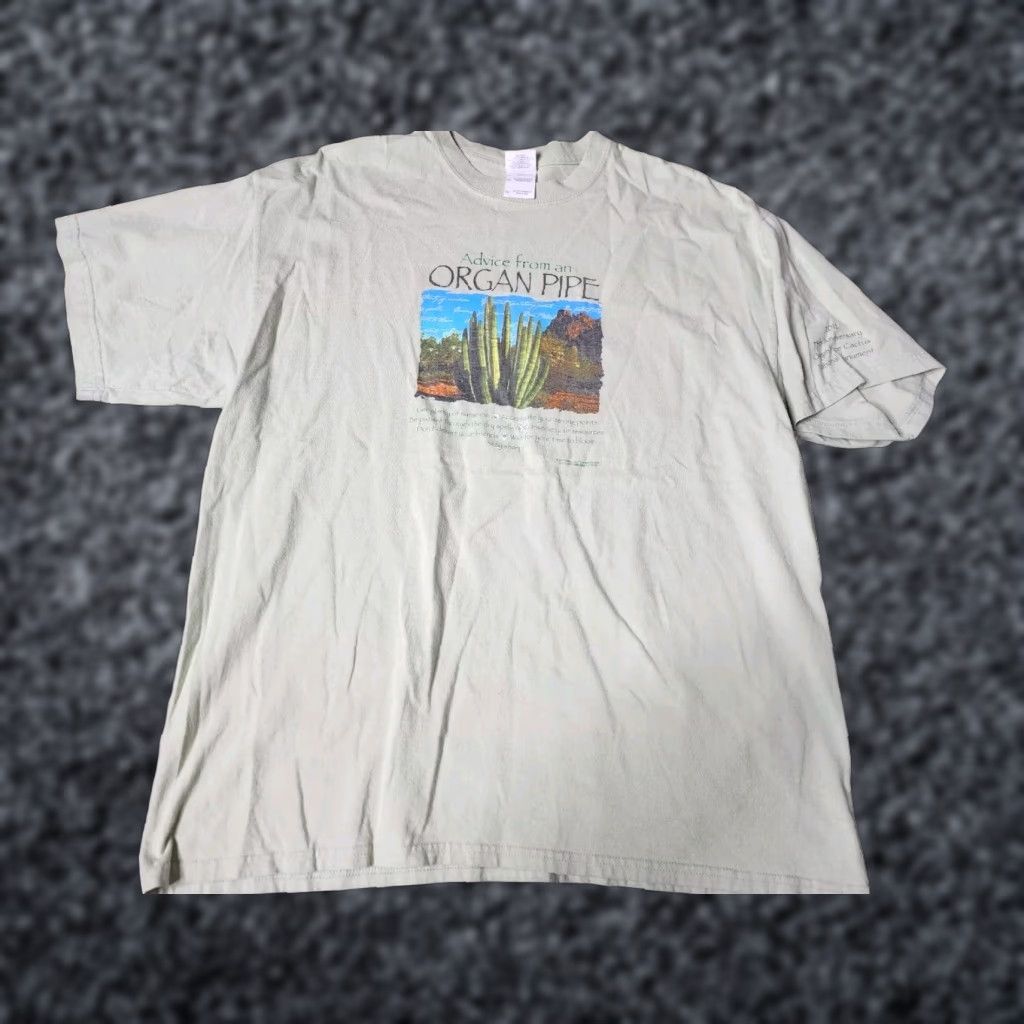 Hanes Vintage Advice From Oregon Pipe Cactus T-Shirt Men XL Green Retro 70s 80s 90s Size US XL / EU 56 / 4 - 1 Thumbnail