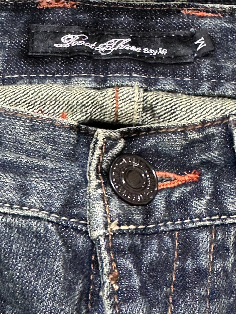 If Six Was Nine Vintage Root Three Style Flare CurveLeg Paint Splatter Denim Size US 32 / EU 48 - 5 Thumbnail