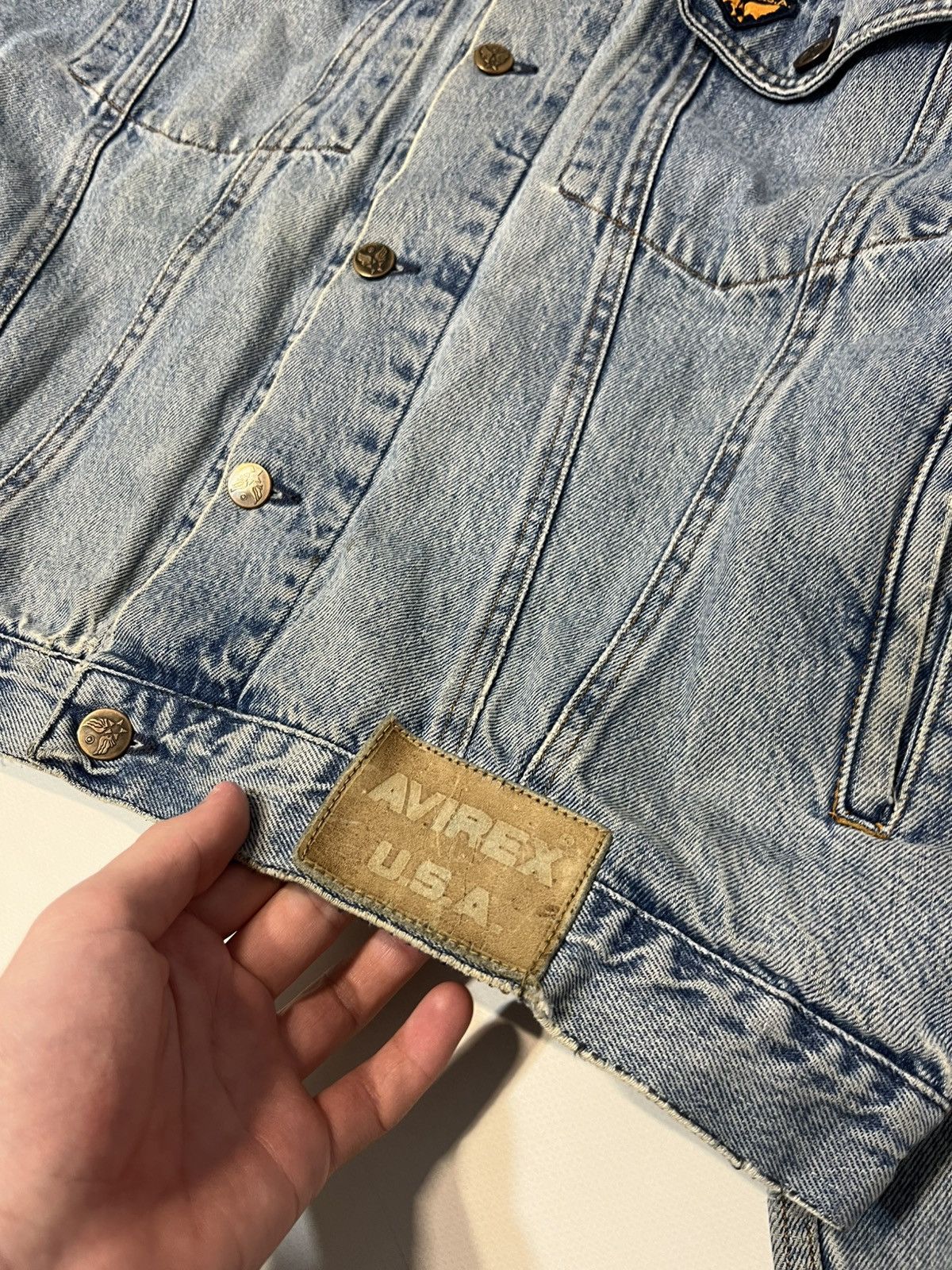Avirex Rare Vintage Avirex Distreesed Denim Jacket Size US XL / EU 56 / 4 - 6 Thumbnail
