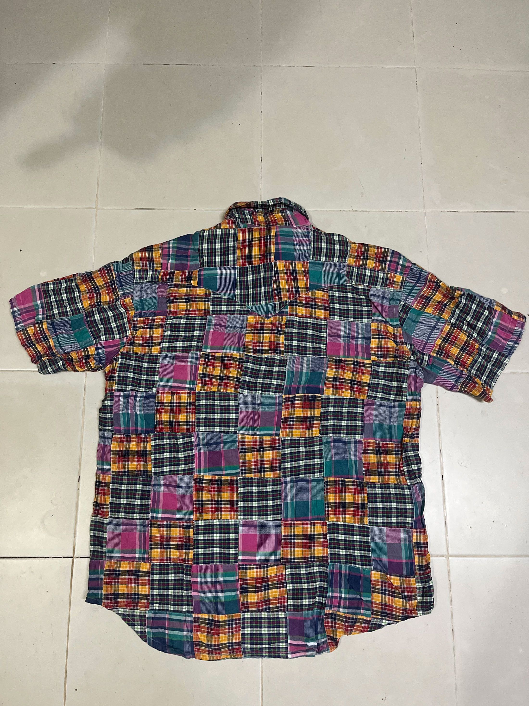 Wrangler Half Button Patchwork Pearl Snap Short Sleeve Western Size US L / EU 52-54 / 3 - 3 Thumbnail