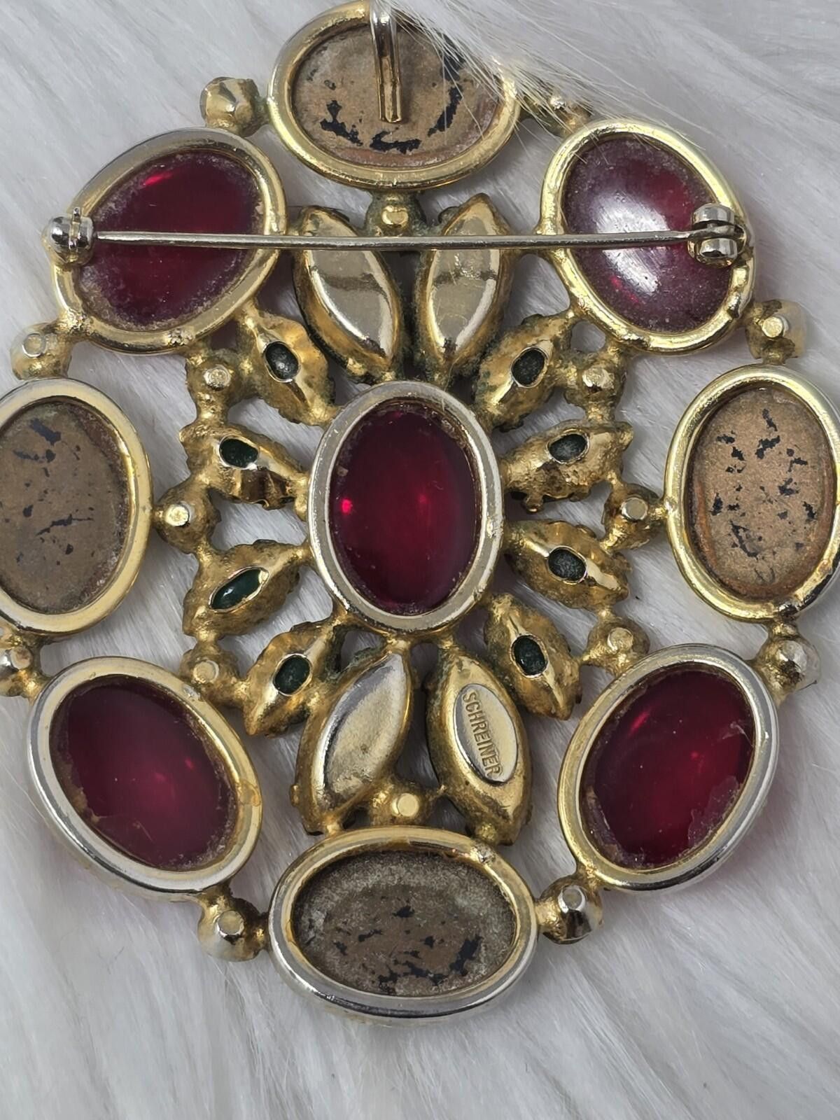 Stephan Schneider Vintage SCHREINER Domed Cabochon Brooch & Earring Set Size ONE SIZE - 7 Thumbnail