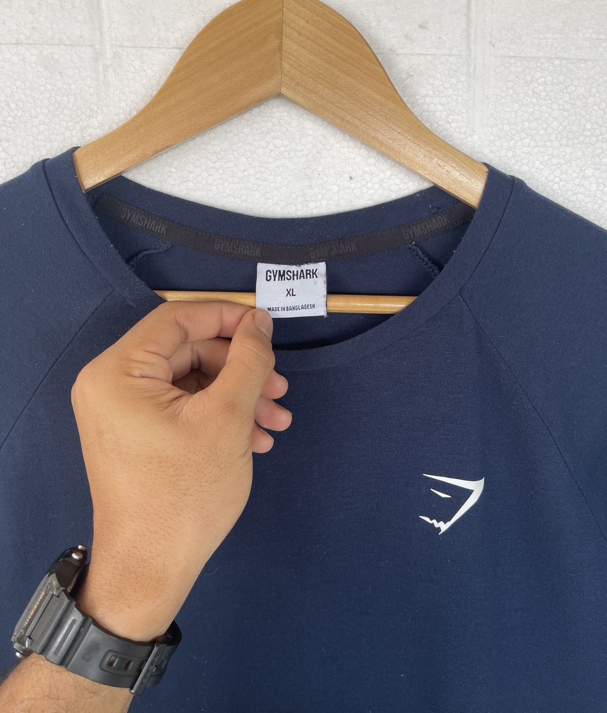 Gymshark 🔥Gymshark🔥Crest Logo Gym Tshirt Men’s XL Navy Blue Size US XL / EU 56 / 4 - 3 Thumbnail