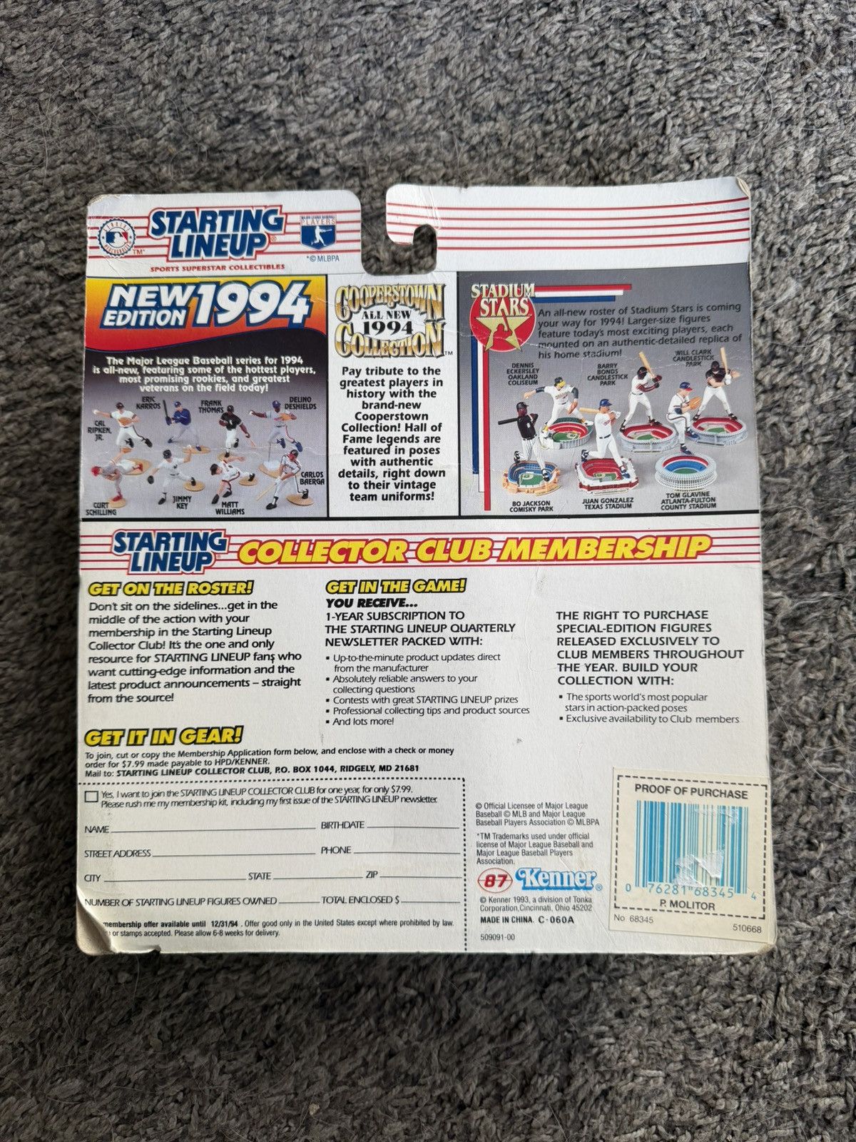 MLB 1993 Kenner Starting Lineup Paul Molitor Collectible Figure Size ONE SIZE - 2 Thumbnail