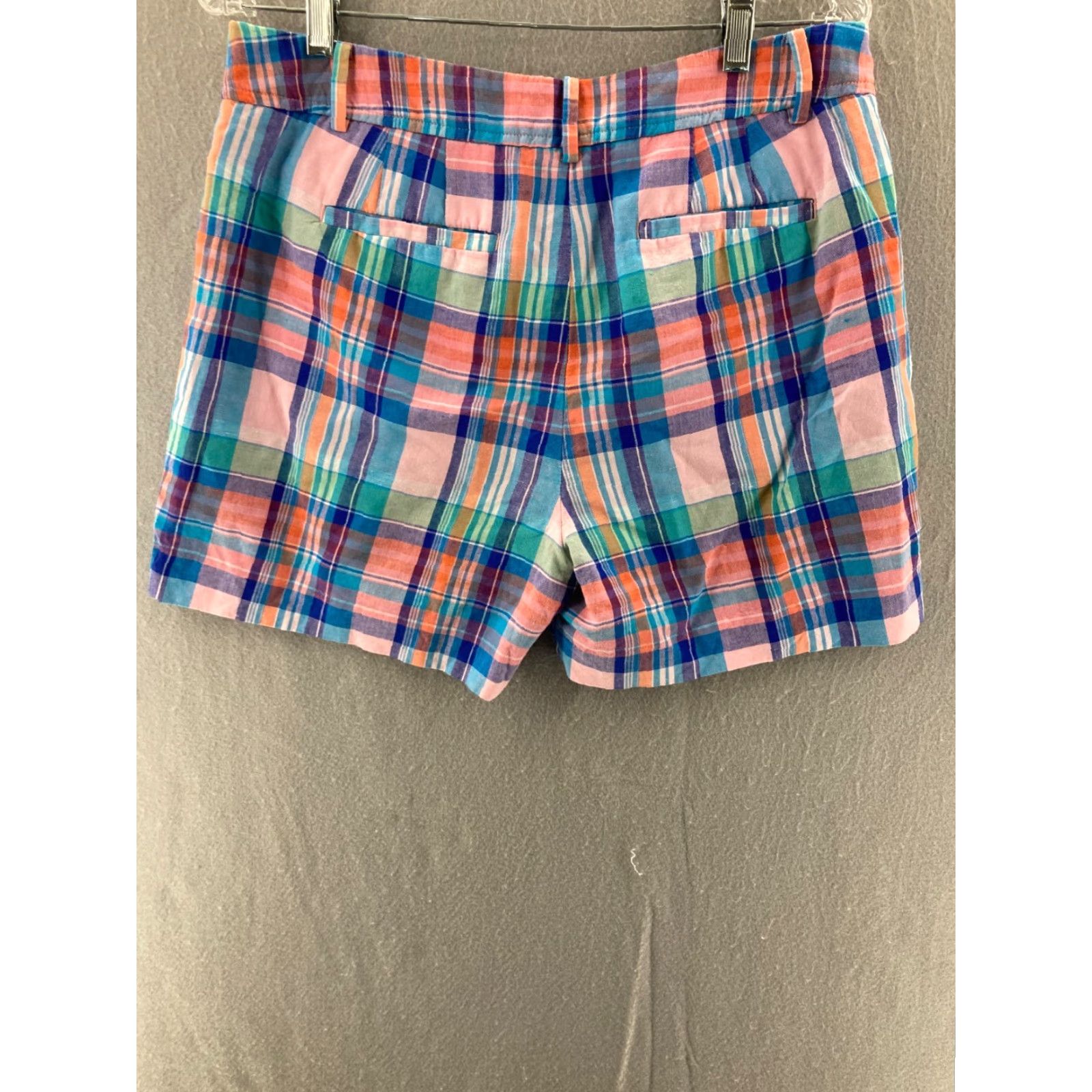 Talbots Talbots Bermuda Shorts 8 Womens Multicolor Cotton Linen Plaid Colorful Preppy 90s Theme Womens Size 30" / US 8 / IT 44 - 7 Thumbnail