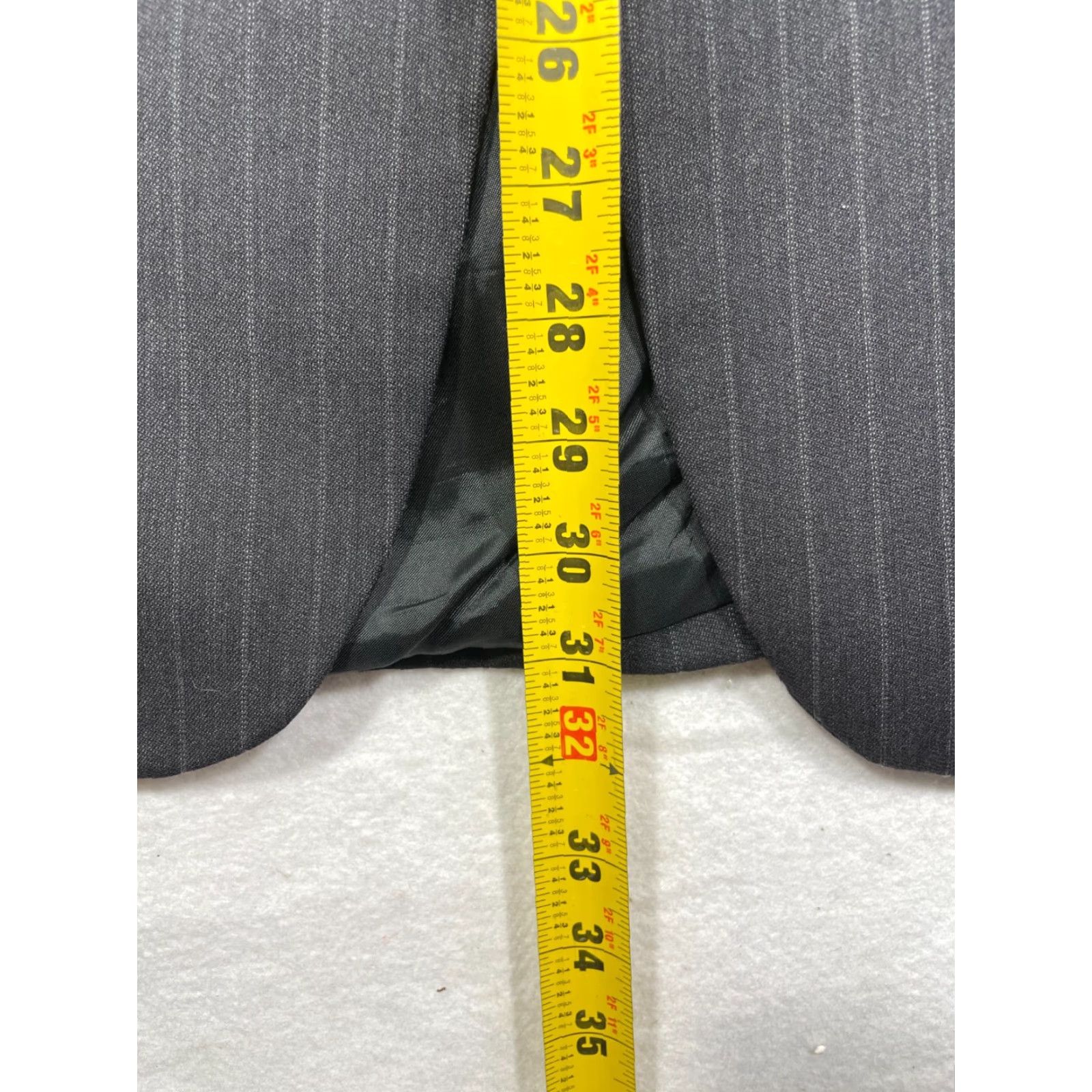 Ralph Lauren Ralph Lauren Blazer Jacket 42 R Mens Wool Black Pin Stripe Notch Two-Button Single-Breasted Canada Shirt? Size 42R - 6 Thumbnail