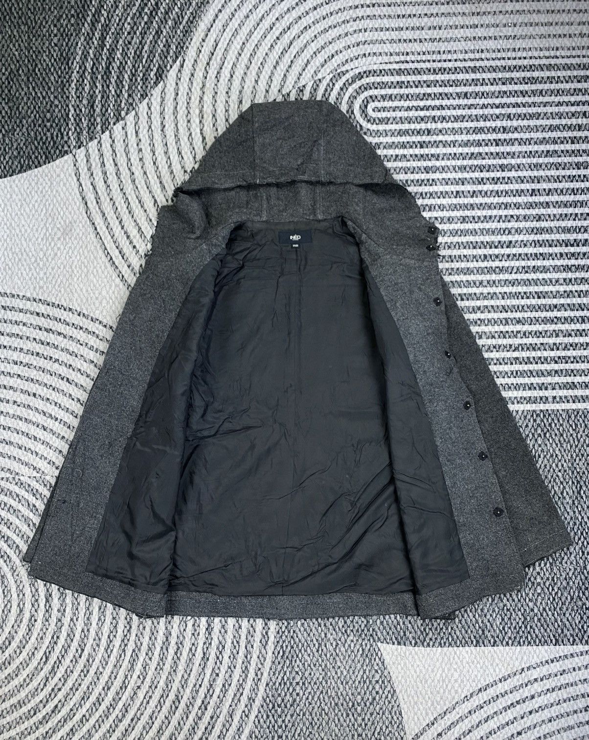 Yohji Yamamoto Yohji Yamamoto Ined Homme Single Pocket Wool Hoodie Jacket Size US M / EU 48-50 / 2 - 5 Thumbnail