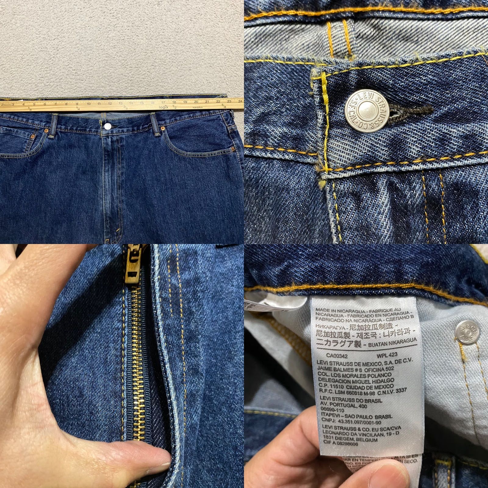 Levi's Levi's 550 Jeans Mens 48x30 Blue Denim Relaxed Fit Straight Leg Medium Wash Size US 32 / EU 48 - 8 Thumbnail