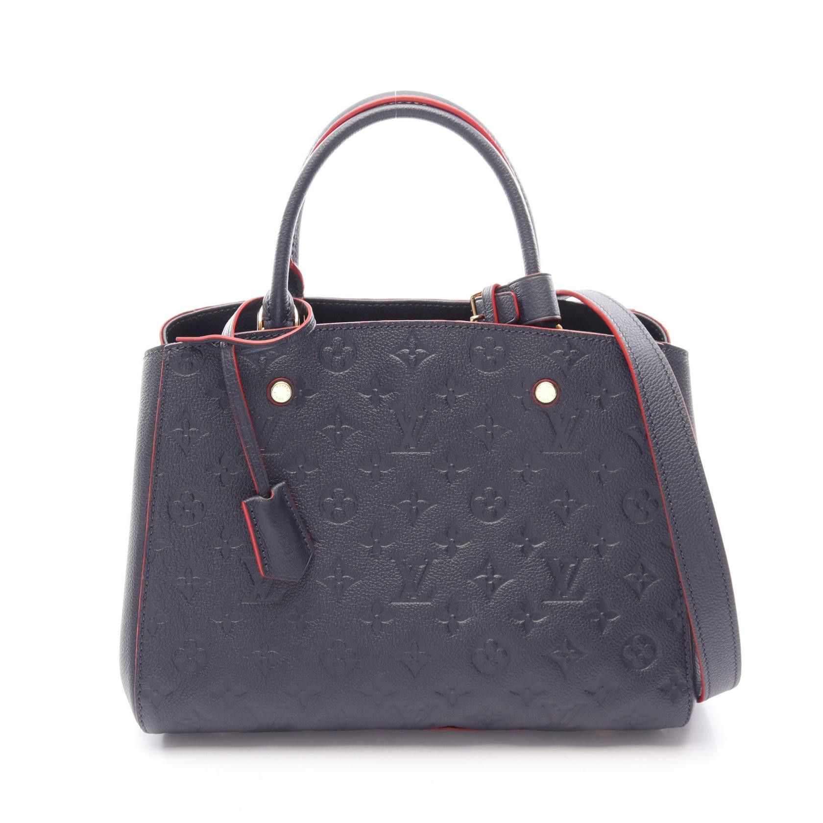 Louis Vuitton Louis Vuitton Louis Vuitton Montaigne MM Monogram Empreinte Handbag Leather Handbag M42746 DUTY FREE for USA Size ONE SIZE - 1 Thumbnail