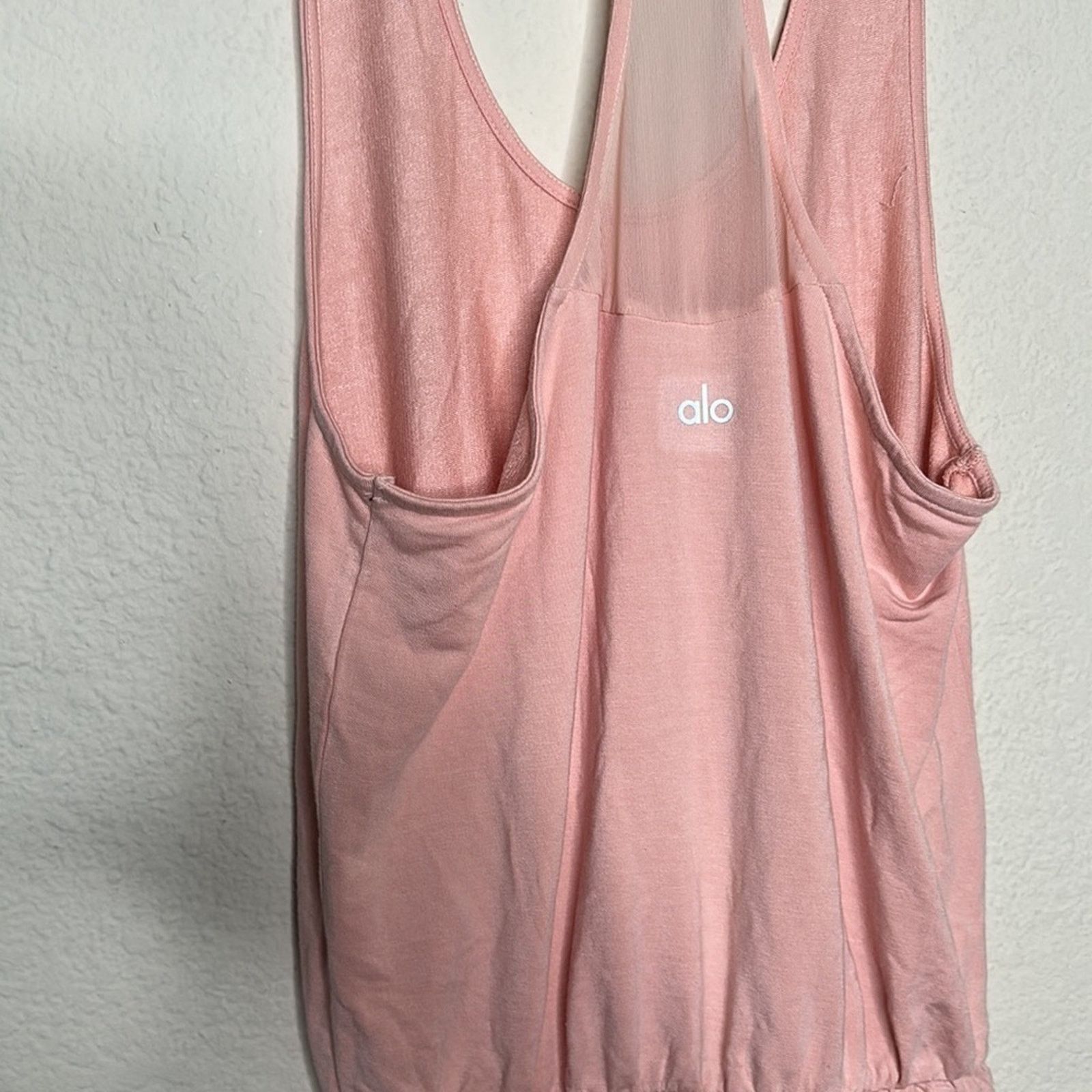 Alo Yoga Revolve Alo Yoga Tranquility Romper in Shell (Peach) Size L Size 31" - 12 Thumbnail