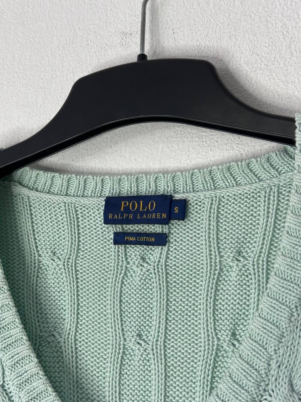 Polo Ralph Lauren Polo Ralph Lauren Cable Knit Sweater Mint Pima Cotton S Y2K Size S / US 4 / IT 40 - 6 Thumbnail