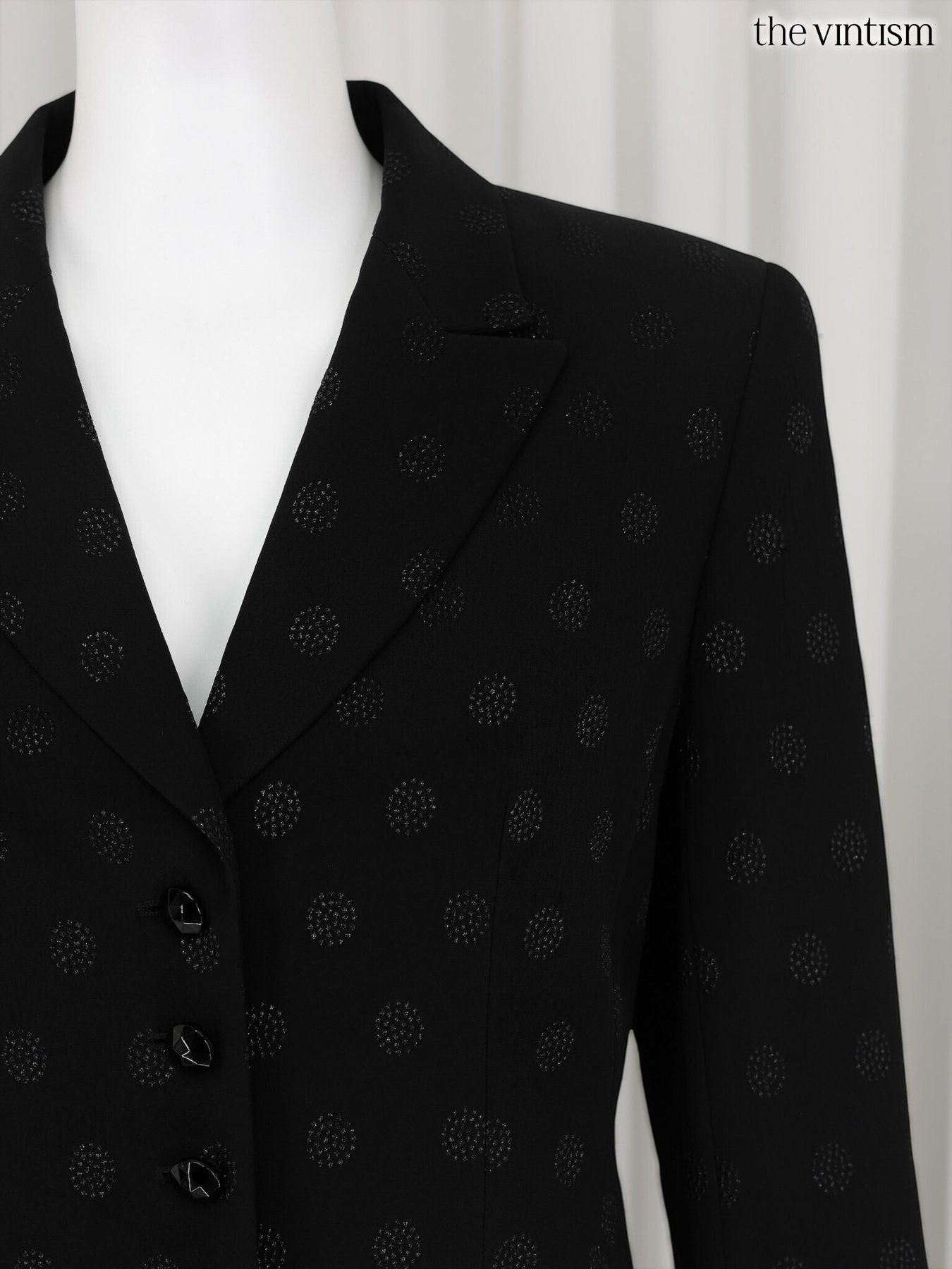 Escada Escada Black Pattern Skirt Suit Set Acetate/Rayon XS/S 34/36 Size XS / US 0-2 / IT 36-38 - 4 Thumbnail