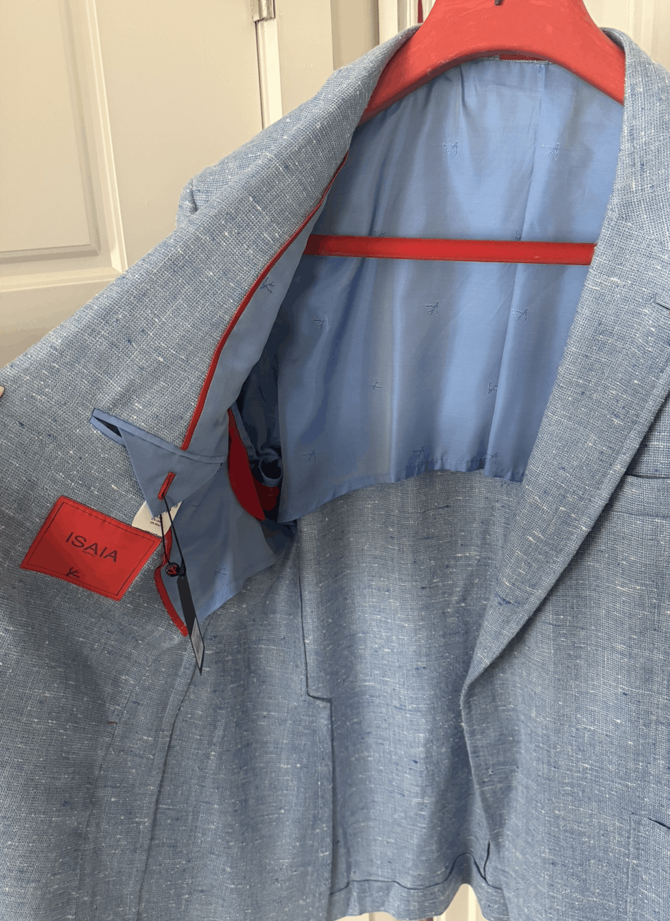 Isaia 58 8R (italian) | Capri Isaia Wool+Silk+Linen Blazer Size 48L - 1 Thumbnail