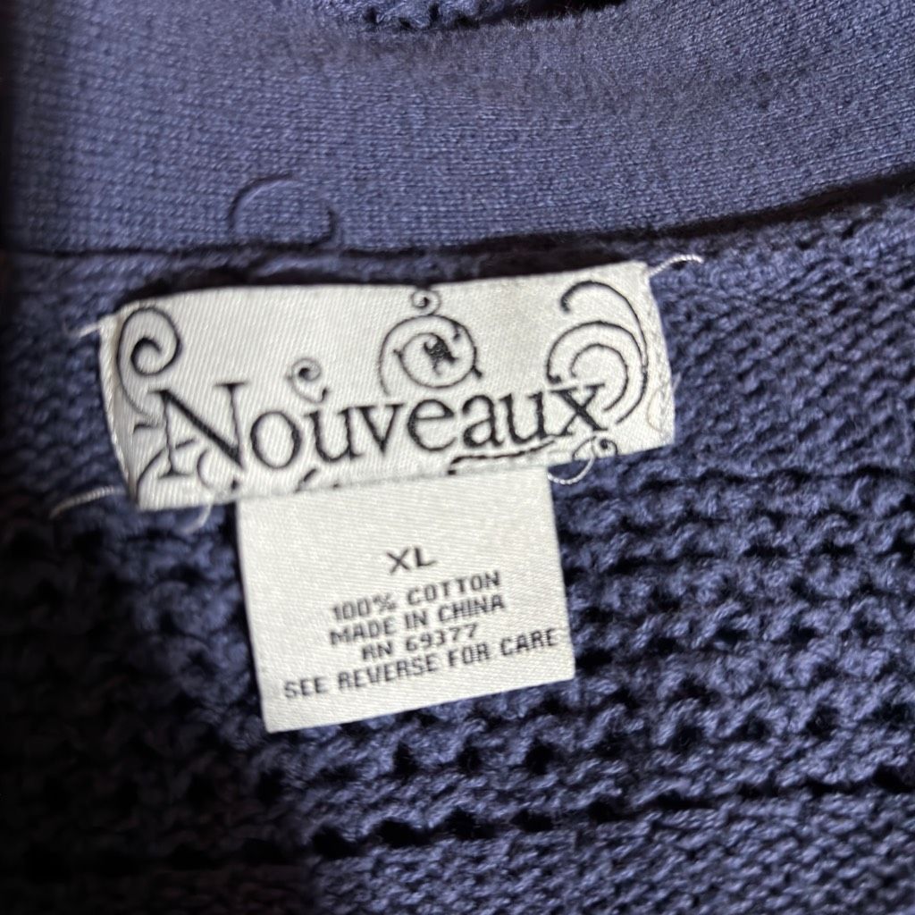 Other Women's Open Cardigan Size XL Blue Knit Casual Soft Girl 90s Size XL / US 12-14 / IT 48-50 - 3 Thumbnail