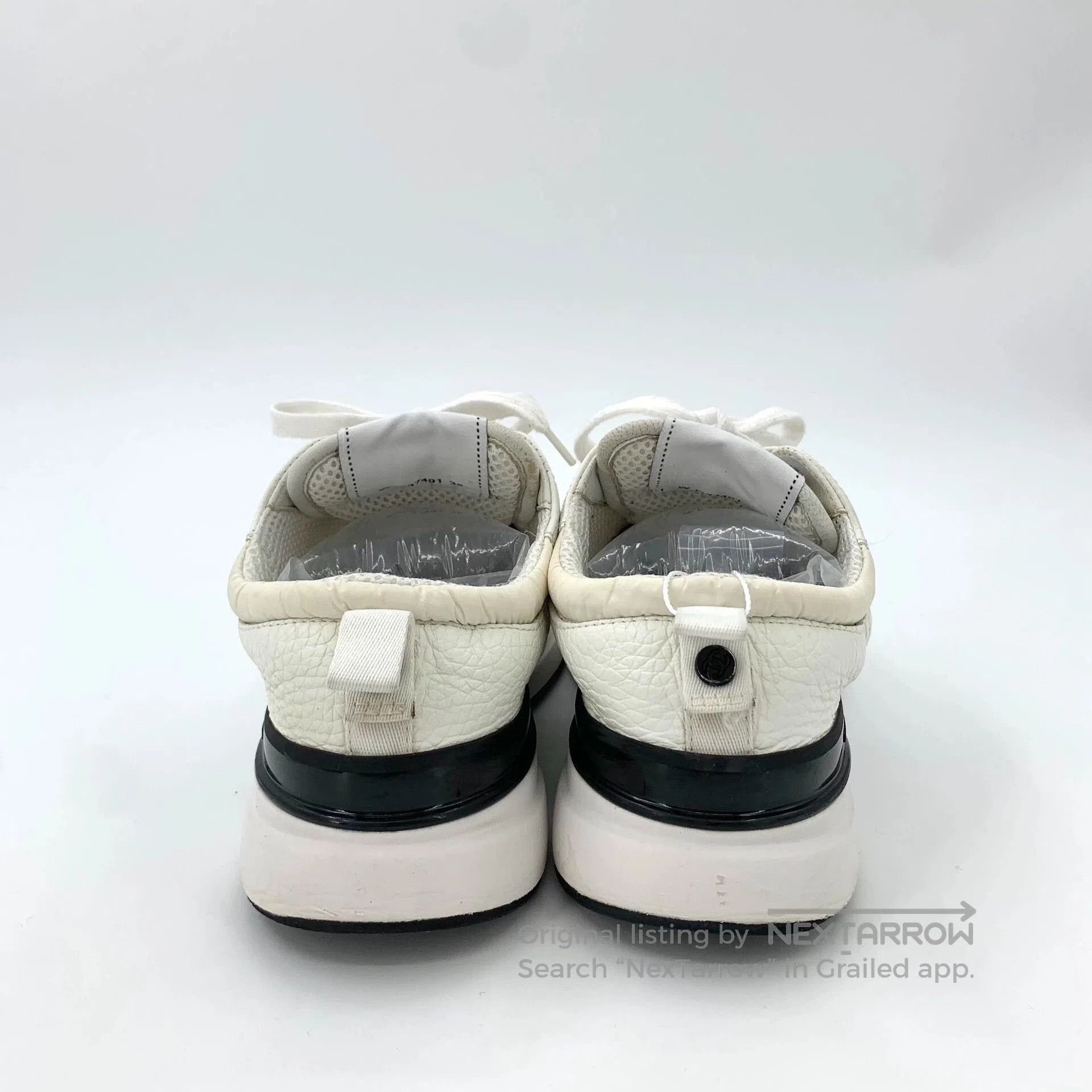 Chanel Chanel White Logo Mesh Leather Sneakers. Size US 7.5 / EU 40-41 - 4 Thumbnail