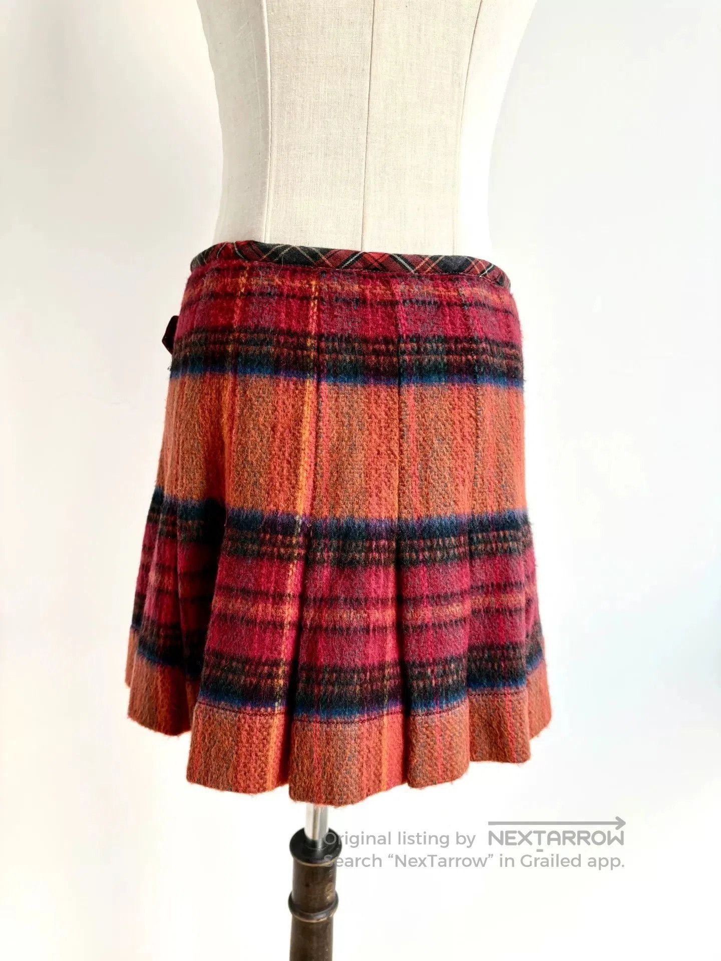 Vivienne Westwood Vivienne Westwood Red Orange Plaid Skirt. Size US 26 / EU 42 - 6 Thumbnail