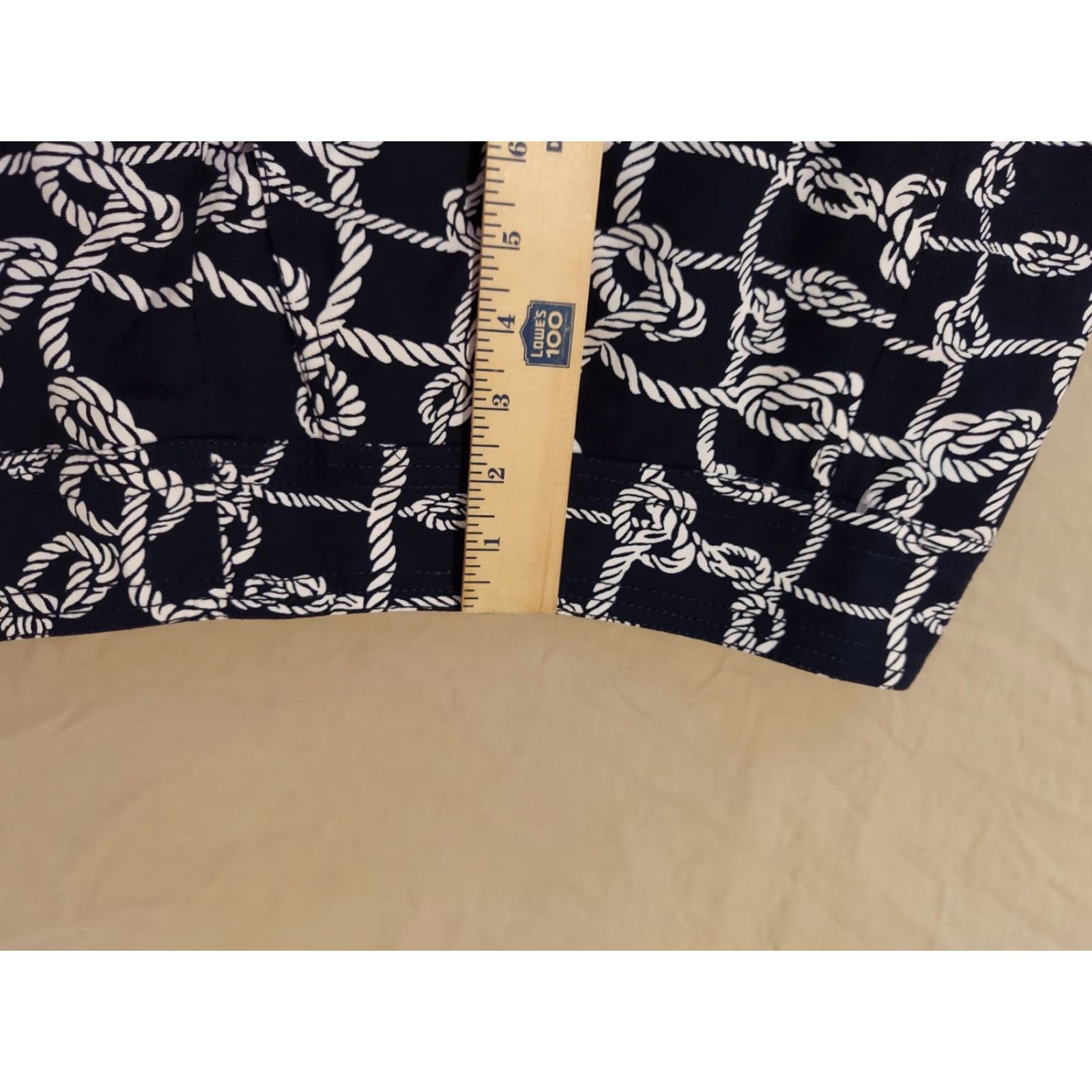 Talbots Womens Talbots Skirt 6 Navy Blue Cotton Knee Length Casual Size 28" / US 6 / IT 42 - 6 Thumbnail