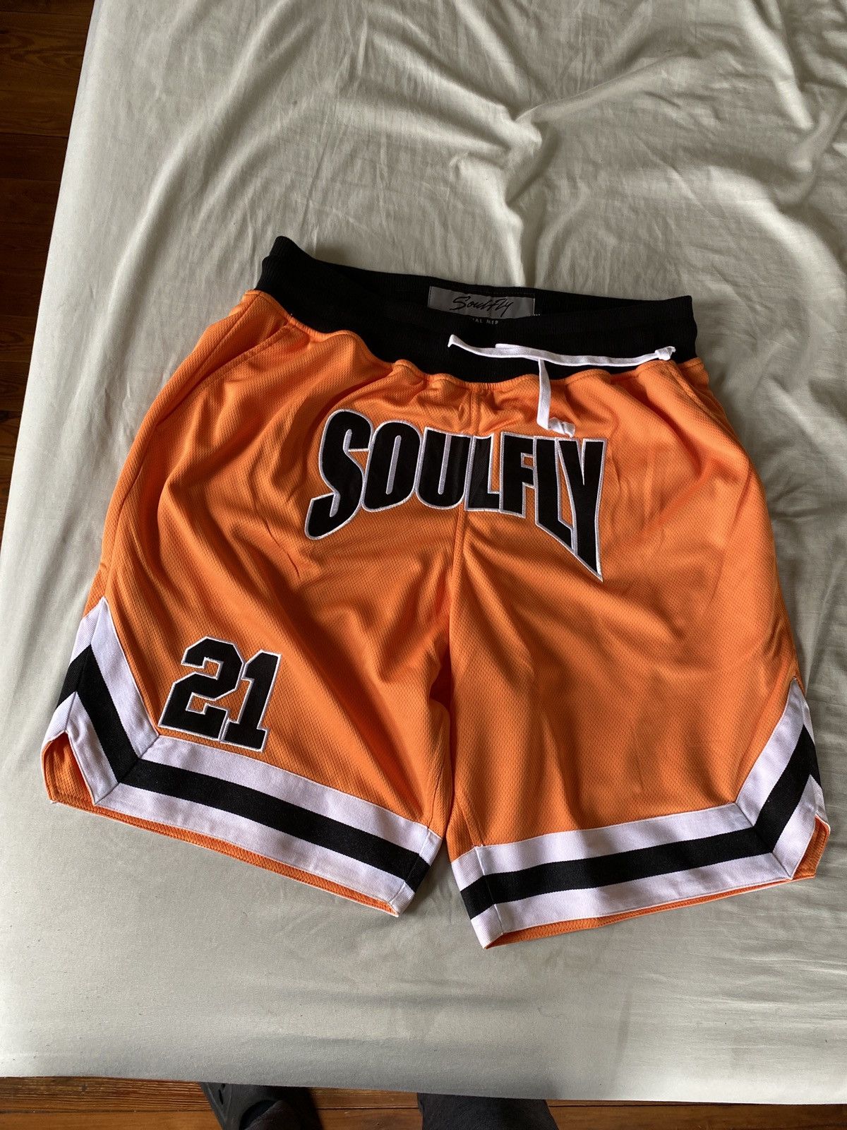 Image of Rap Tees Soufly By Rod Wave in Orange, Men's (Size 36)