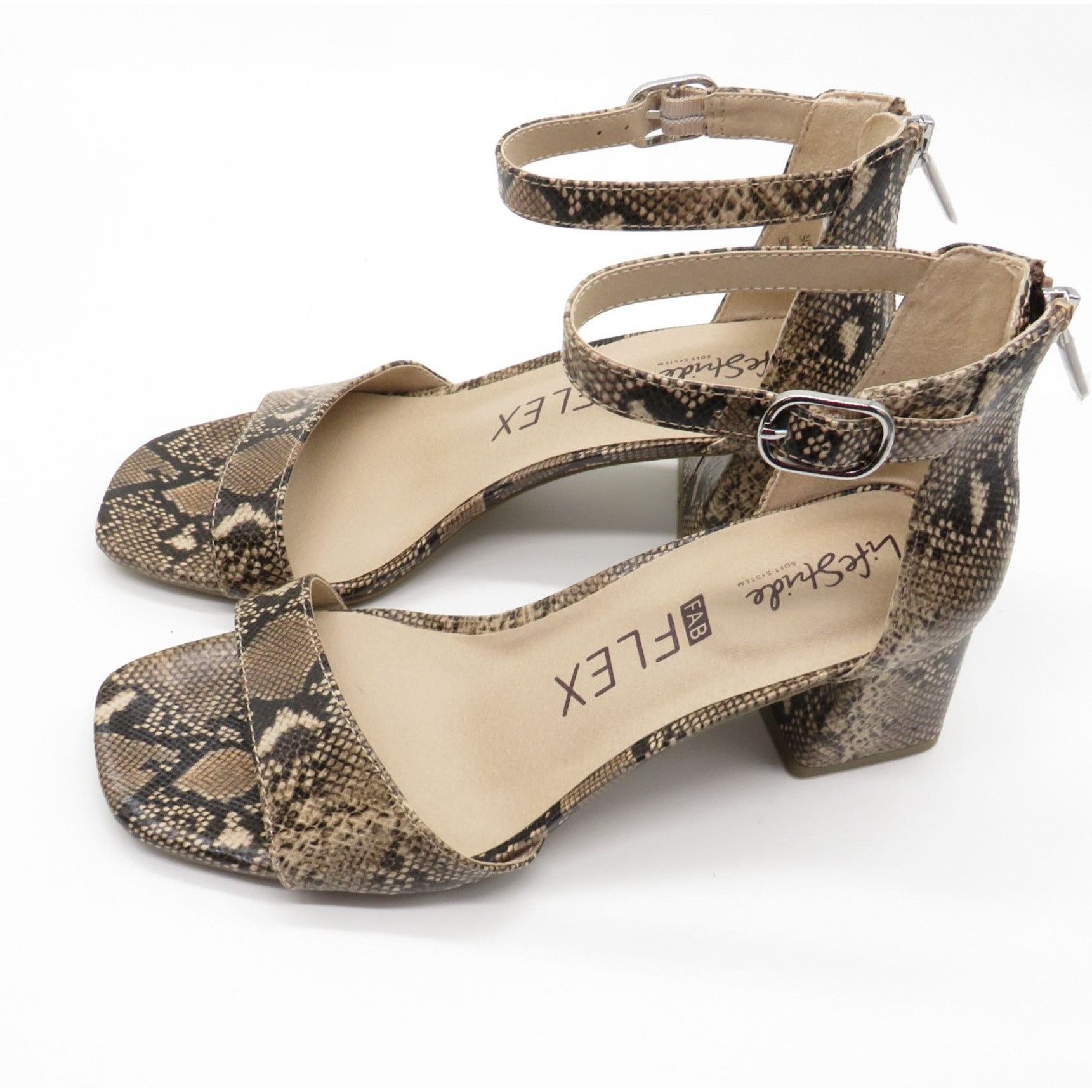 Other LifeStride Women's Fab Flex Cassidy Snakeskin Print Block He Size US 7 / IT 37 - 4 Thumbnail