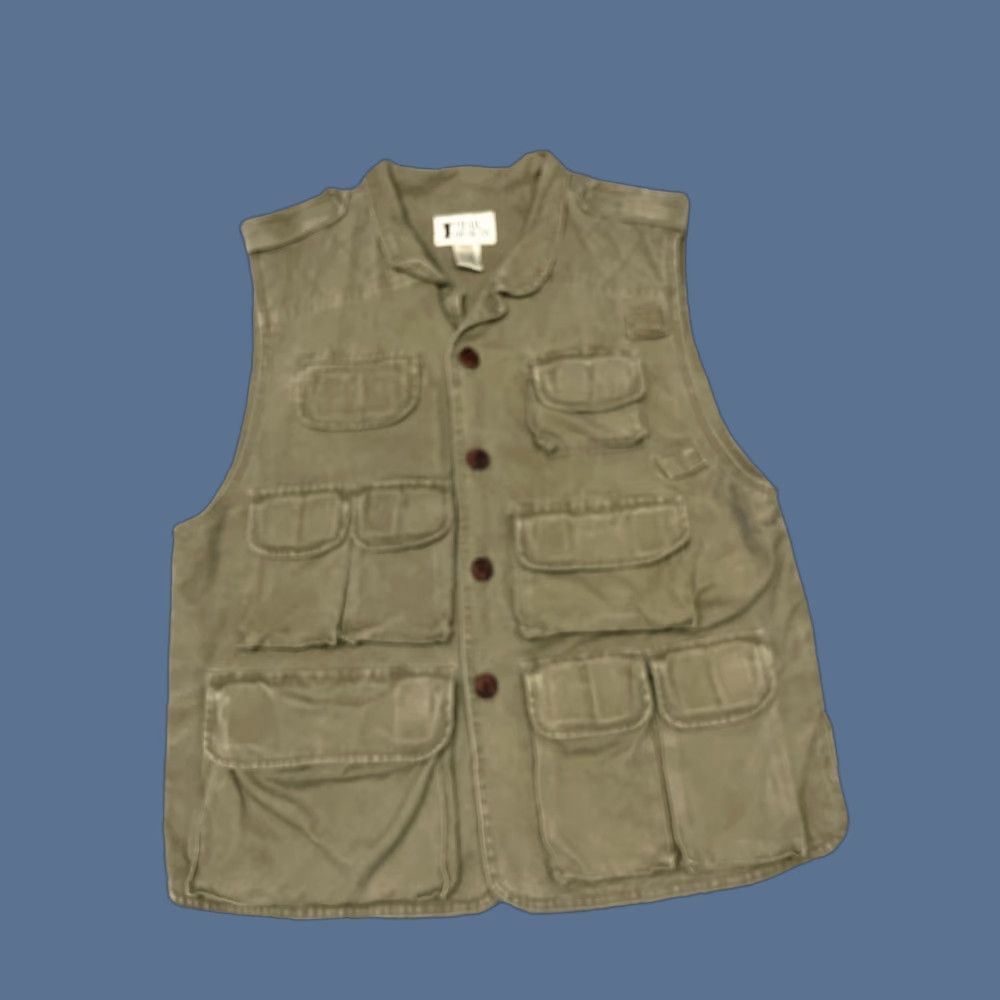 Vintage VINTAGE Trail Designs Vest Men M Beige Canvas Outdoor Hiking Pockets Military Jacket 90s Utility Fishing Tech Sport Size US M / EU 48-50 / 2 - 1 Thumbnail