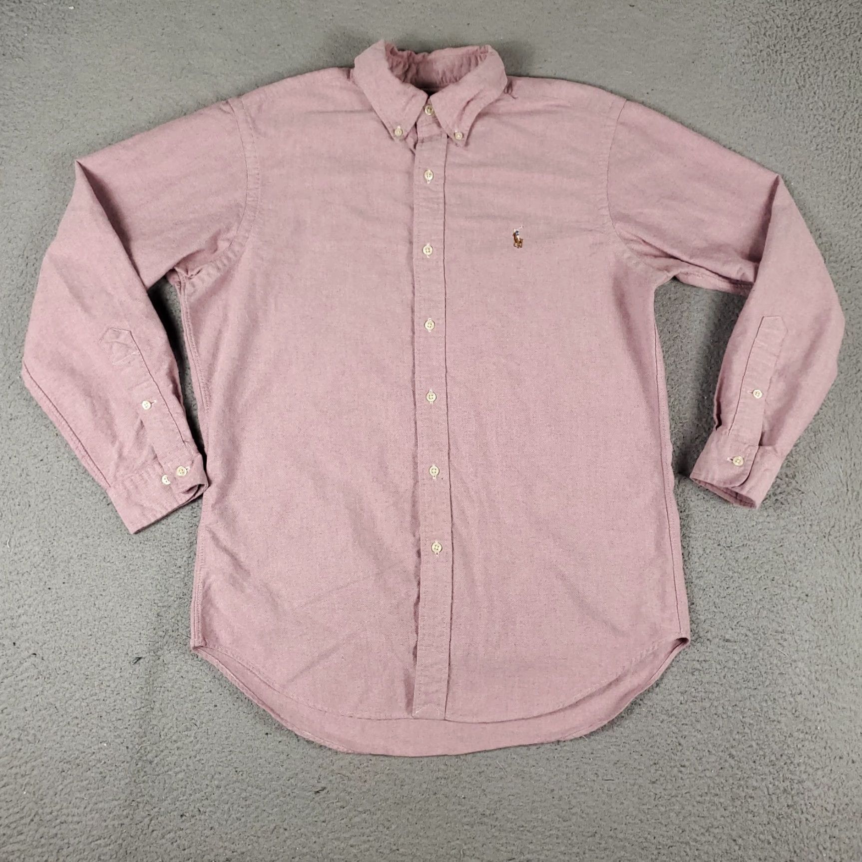 Ralph Lauren VINTAGE Ralph Lauren Dress Shirt Mens Size 15.5 Long Sleeve Cotton Red Business Casual Size 40R - 3 Thumbnail