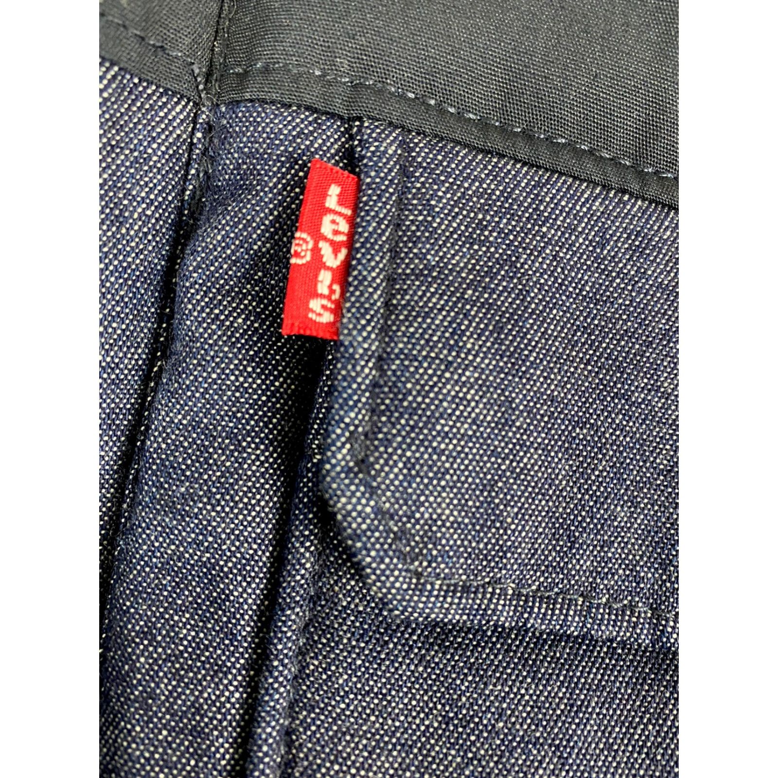 Levi's VINTAGE Levi's Jacket Denim Look Quilted Sherpa Collar Mens L Blue Denim Look Quilted Jacket Mens L Blue Quilted Sherpa Collar Levi's Size US 33 - 3 Thumbnail