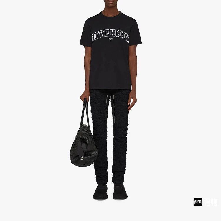 Givenchy Givenchy Logo Embroidered Solid Short Sleeve Drop Shoulder Size US L / EU 52-54 / 3 - 1 Thumbnail