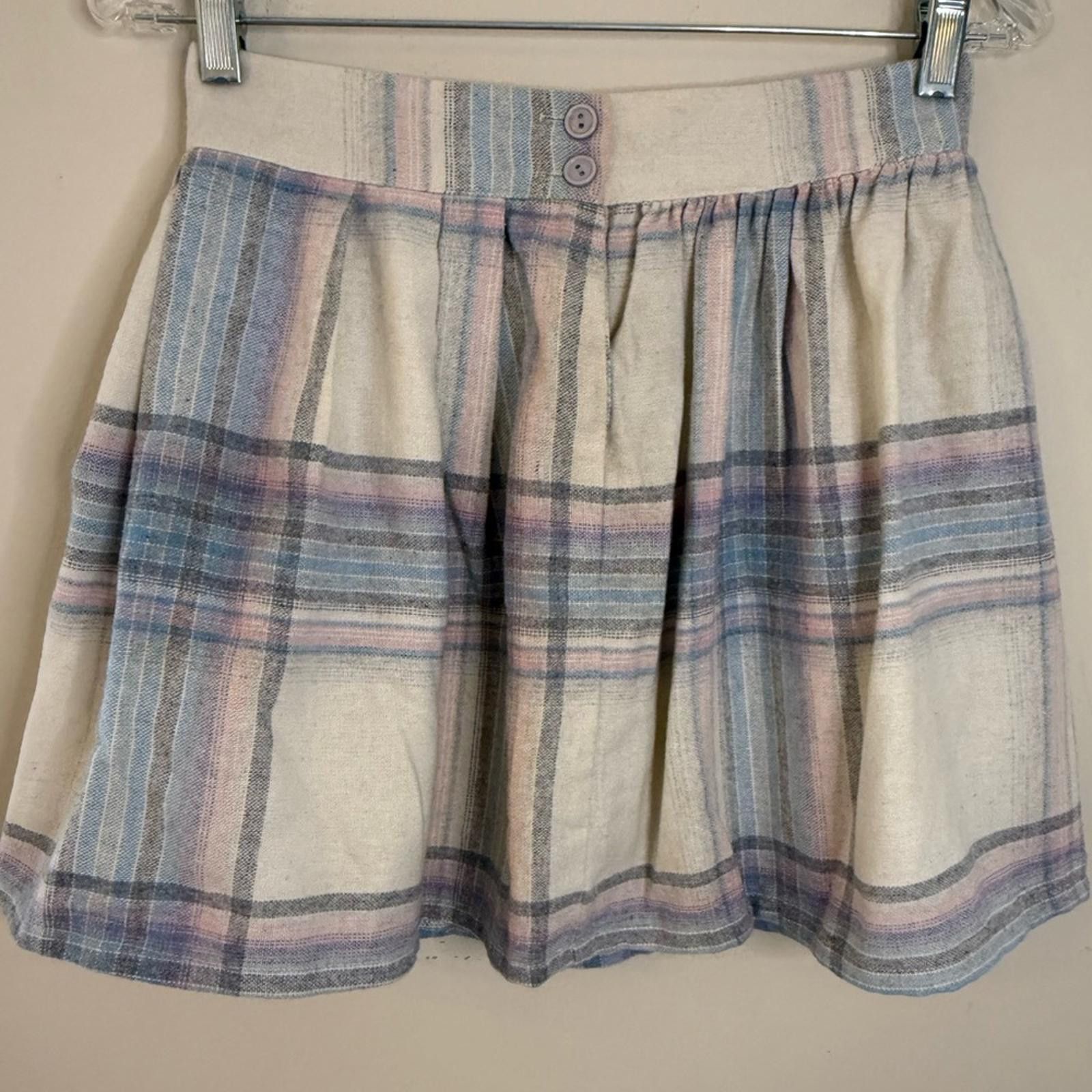 Other Marilyn Togs vintage pastel plaid pleated mini skirt SZ 11 Size 30" / US 8 / IT 44 - 2 Thumbnail