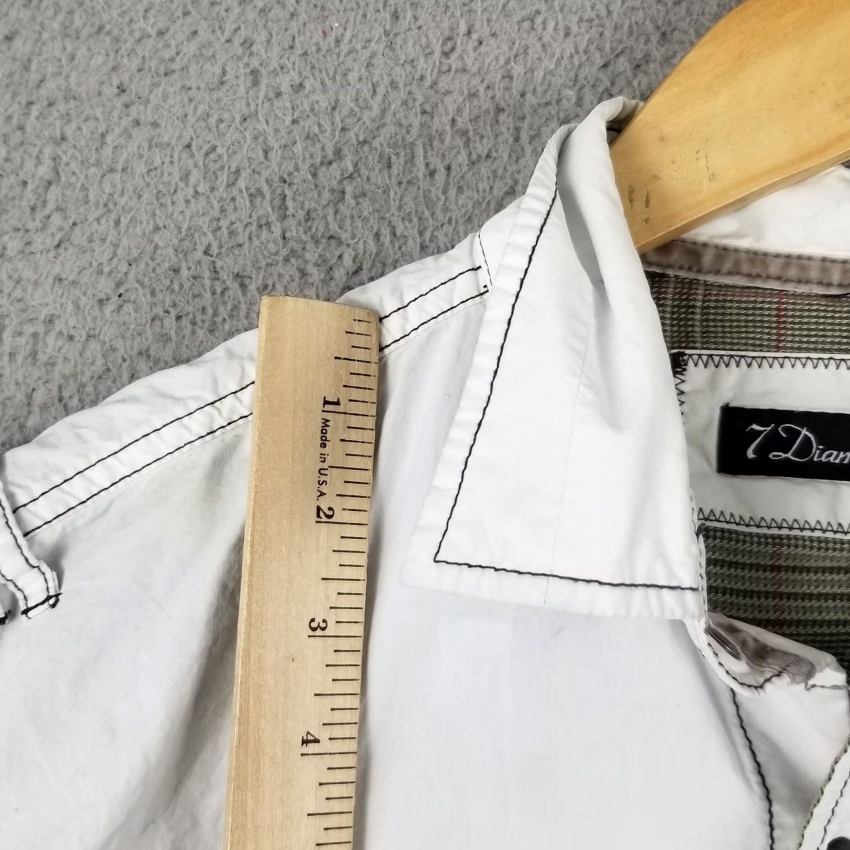 Vintage 7 Diamonds Shirt Men XL Cyber Tech Division Logo Pockets Button-Up Casual Shirt Size US XL / EU 56 / 4 - 5 Thumbnail