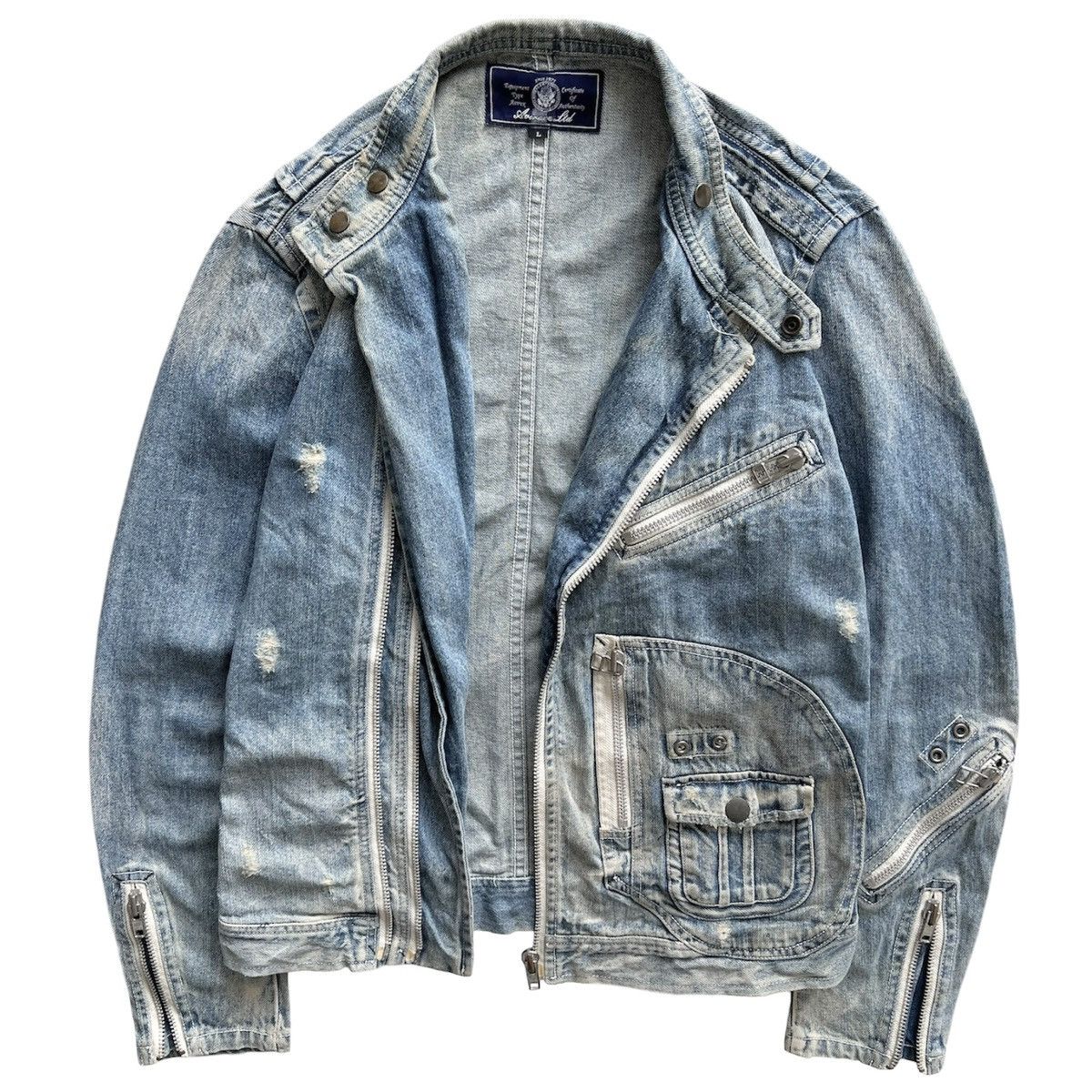 Avirex AVIREX JACKET JEANS BIKER MULTI-ZIP Size US L / EU 52-54 / 3 - 1 Thumbnail