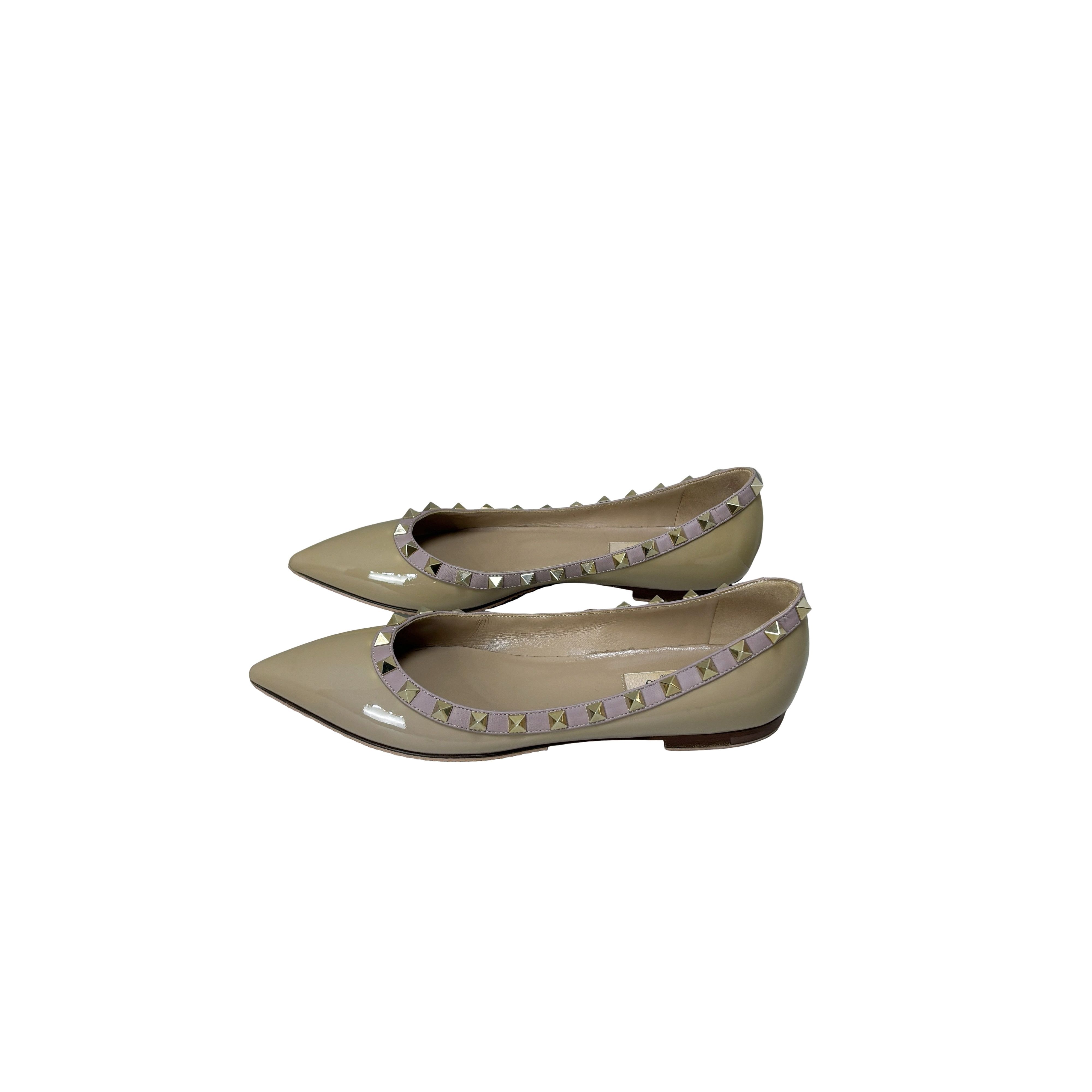 Valentino Valentino Rockstud Patent Leather Flats Size 37 Size US 7 / IT 37 - 1 Thumbnail