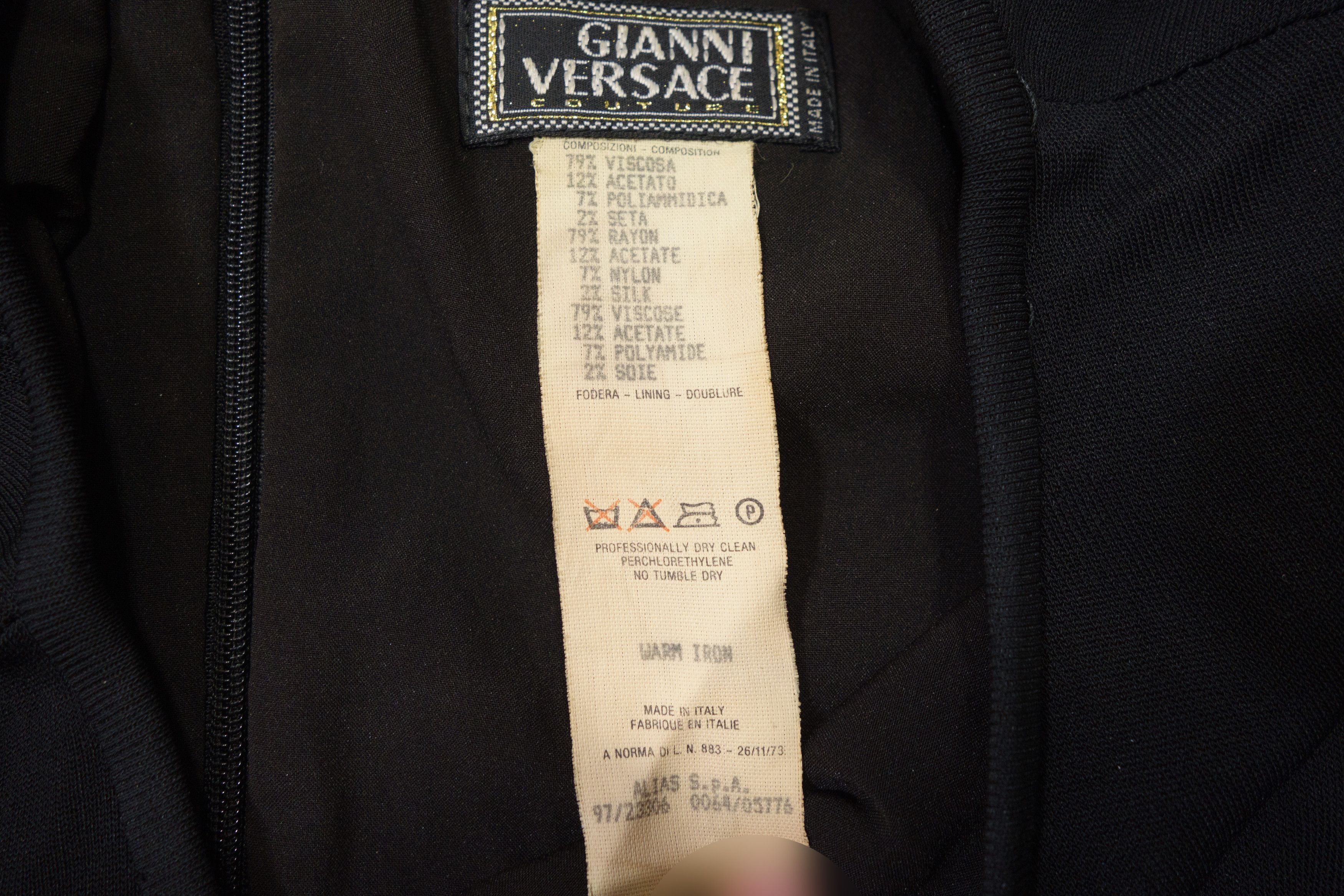 Versace Gianni Versace 90s Couture Twist Keyhole Mini Dress Vintage Size M / US 6-8 / IT 42-44 - 11 Thumbnail