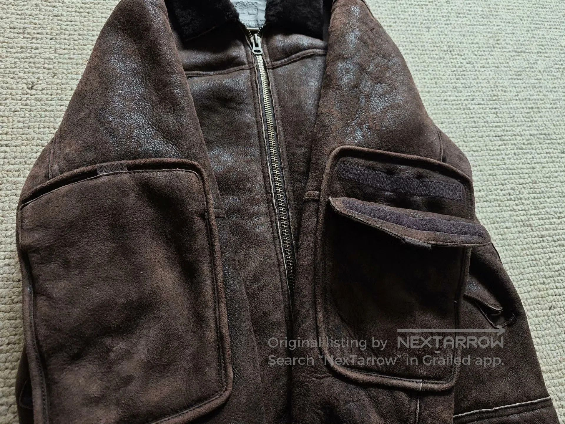 Timberland Timberland Motorcycle Shearling Leather Jacket. Size US M / EU 48-50 / 2 - 4 Thumbnail