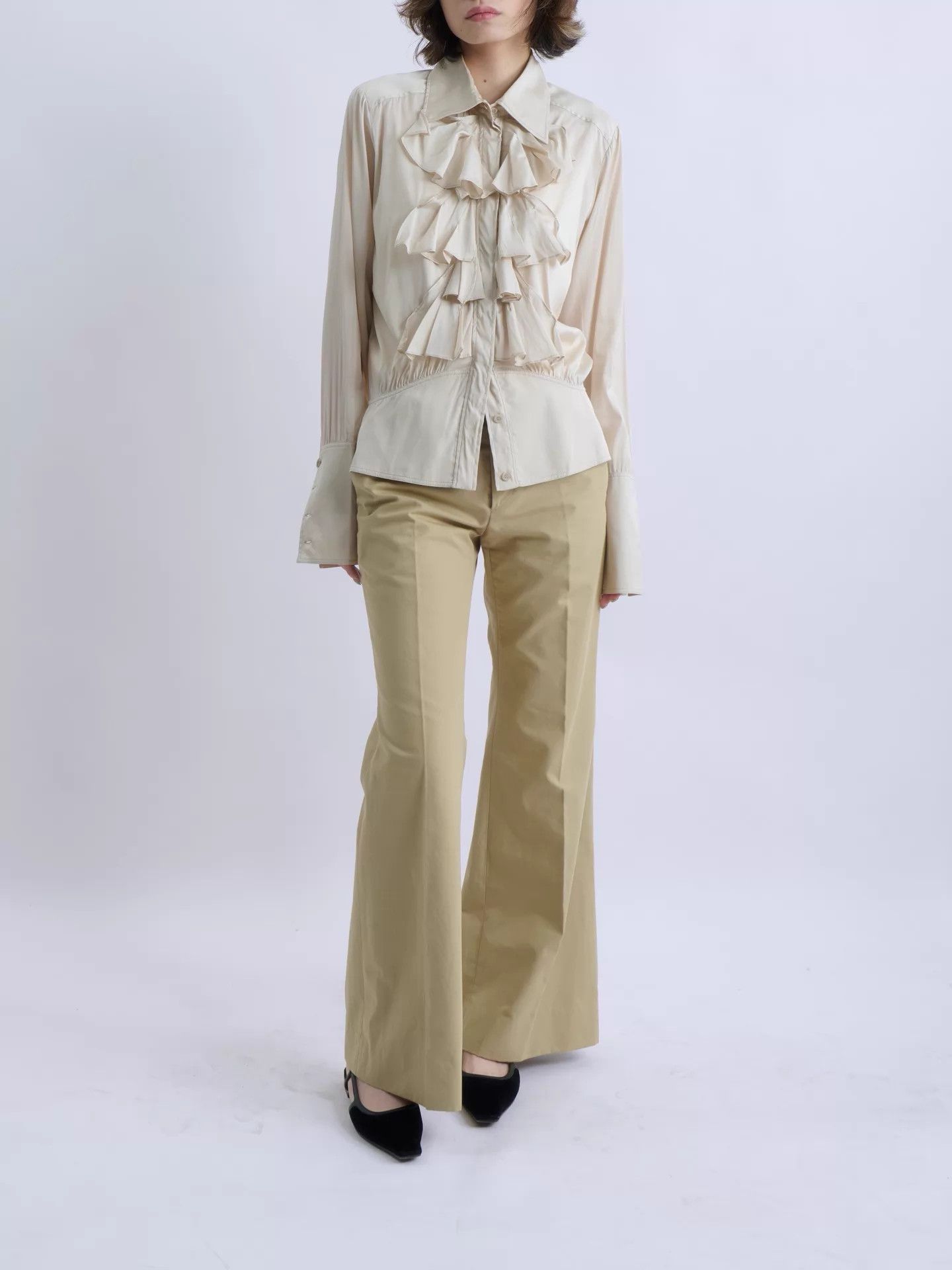 Gucci GUCCI 05ss Alessandra Facchinetti Silk Ruffle Shirt 40 Size S / US 4 / IT 40 - 2 Thumbnail