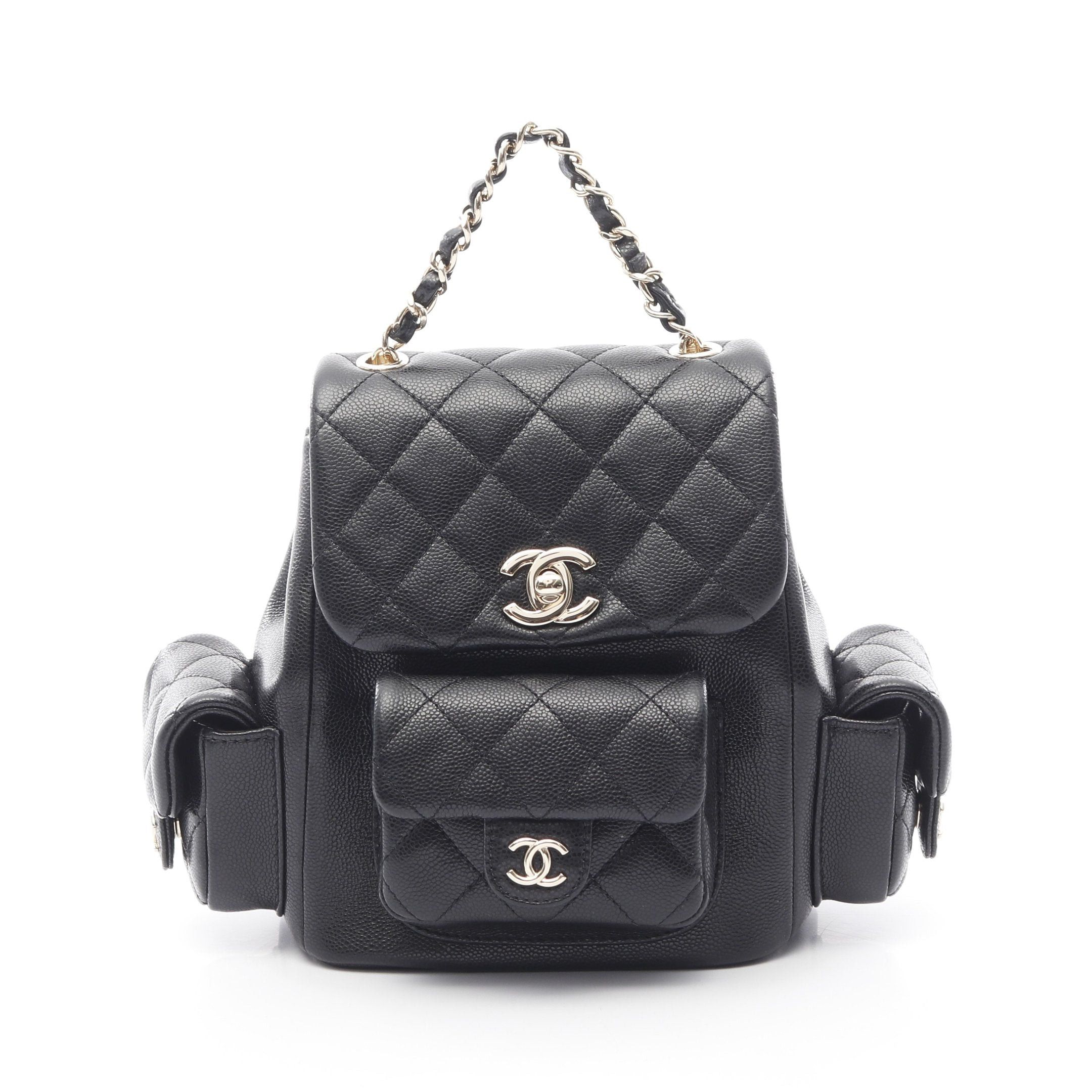 Chanel Chanel Matelasse Backpack Rucksack Caviar Skin Black Gold Hardware Size ONE SIZE - 1 Thumbnail