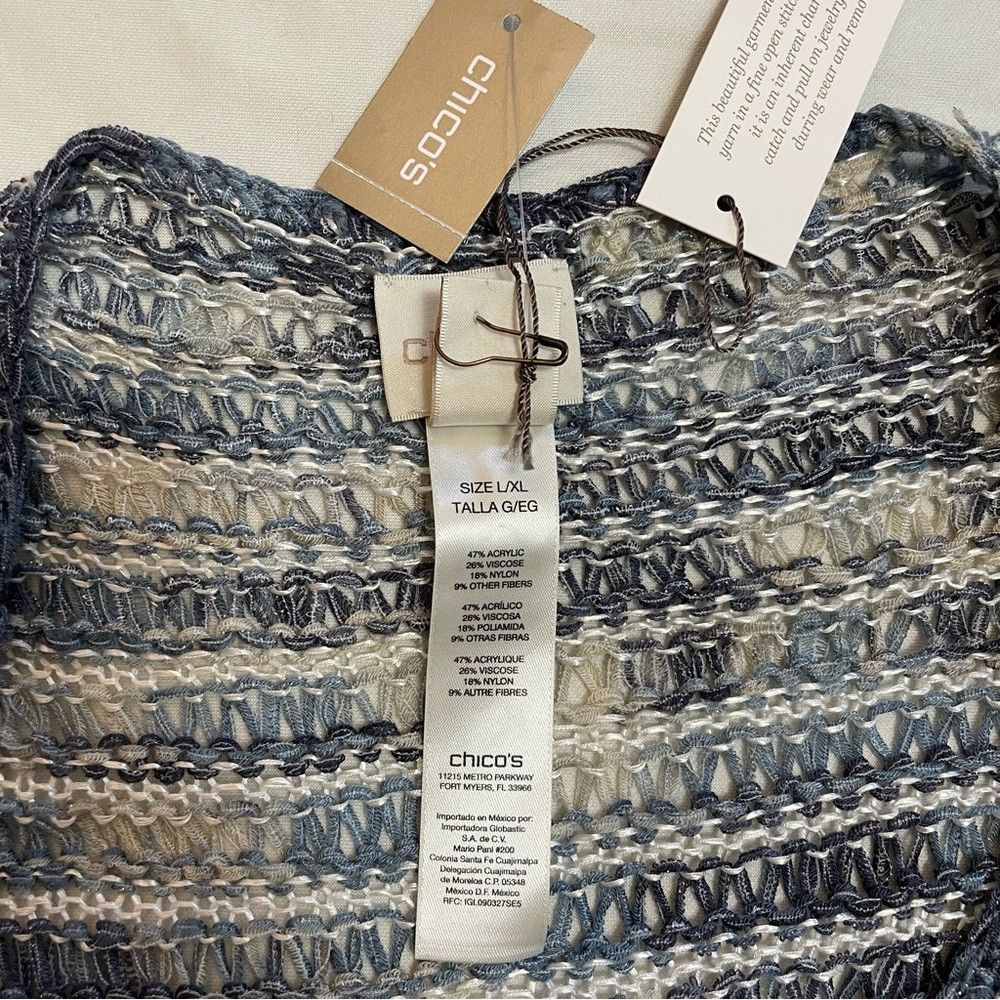 Chicos NWT New $109 Chico's Knit Textured Tegan Poncho Size L/XL Size L / US 10 / IT 46 - 7 Thumbnail