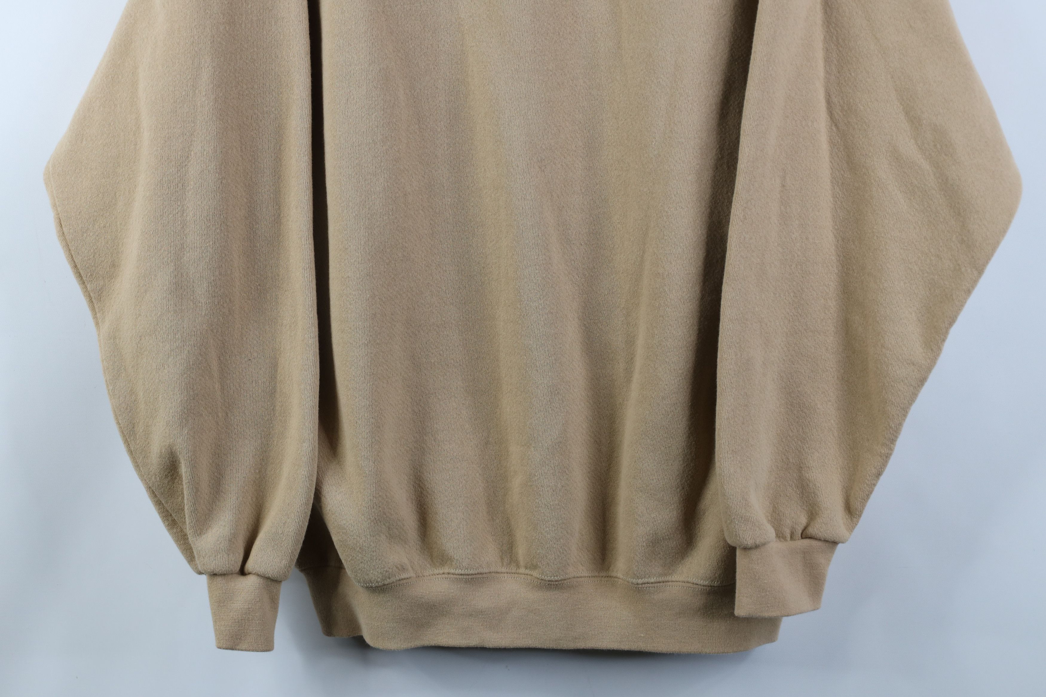 Vintage Vintage 90s Streetwear Crewneck Sweatshirt Sand Brown USA Size US XL / EU 56 / 4 - 3 Thumbnail