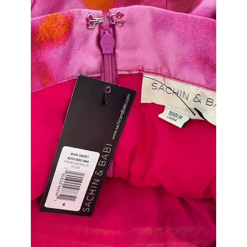 Sachin & Babi SACHIN + BABI “Ava” Maxi Skirt in Floral Pink Watercolor Size 28" / US 6 / IT 42 - 6 Thumbnail