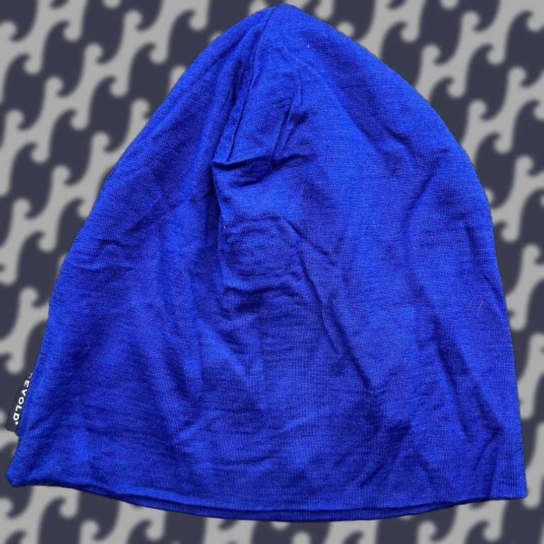 Vintage Devold Beanie Hat One Size 100% Merino Wool Blue Thermal Lightweight Hat Knit Unisex Adults Women Men Mens Womens XS to XL Size ONE SIZE - 1 Thumbnail